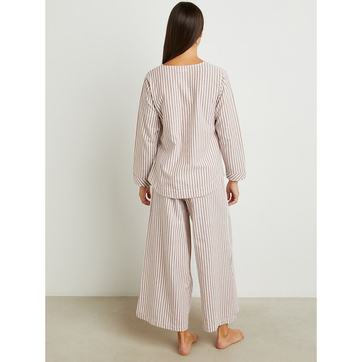 Styli Striped Button Detail Long Sleeves Top and Pyjama Set-women-clothing-nightwear-pyjamas-longsets-image-5
