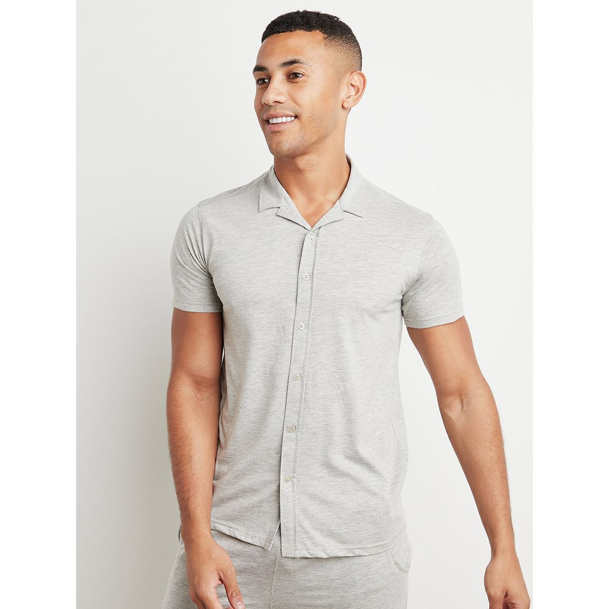 Styli Button Through Short Sleeves Shirt and Straight Pyjama Set-men-clothing-nightwear-sets-image-2
