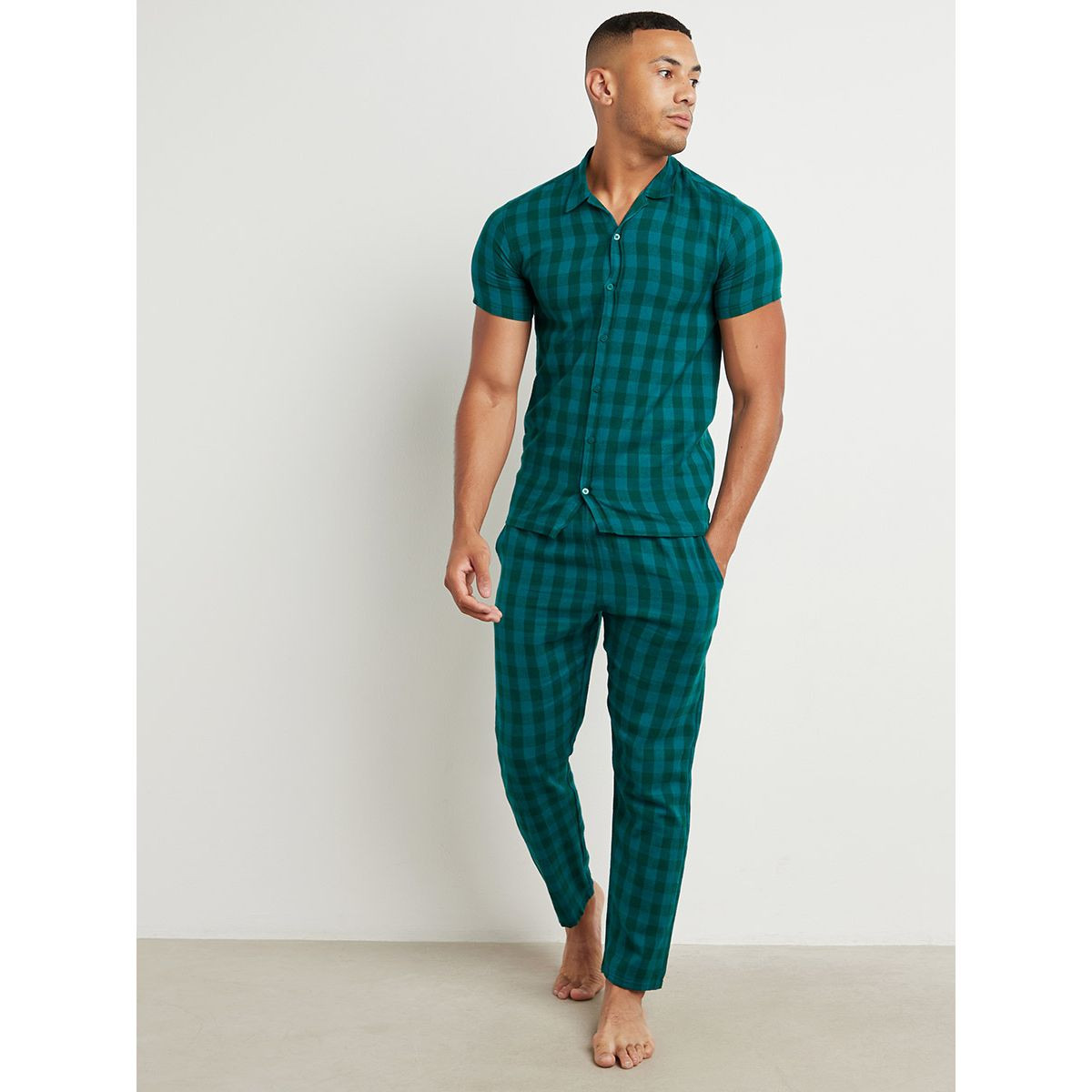 طقم بيجاما (قميص + بنطال) من ستايلي-men-clothing-nightwear-sets-image-1