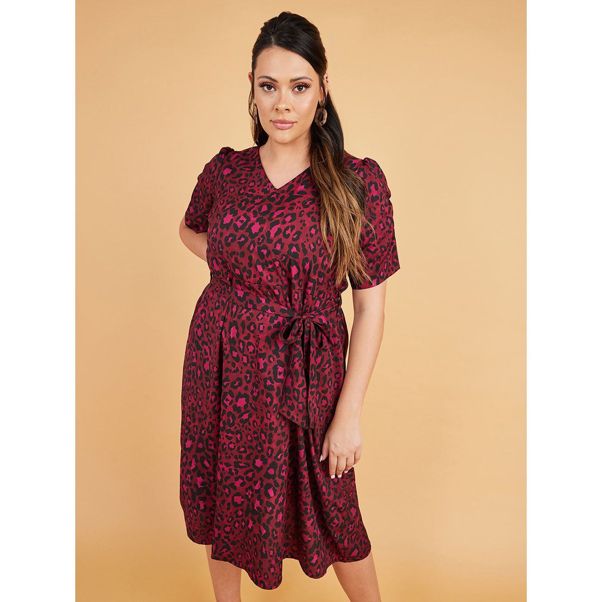 فستان مطبع بأكمام منفوخة من ستايلي-women-clothing-dresses-image-1