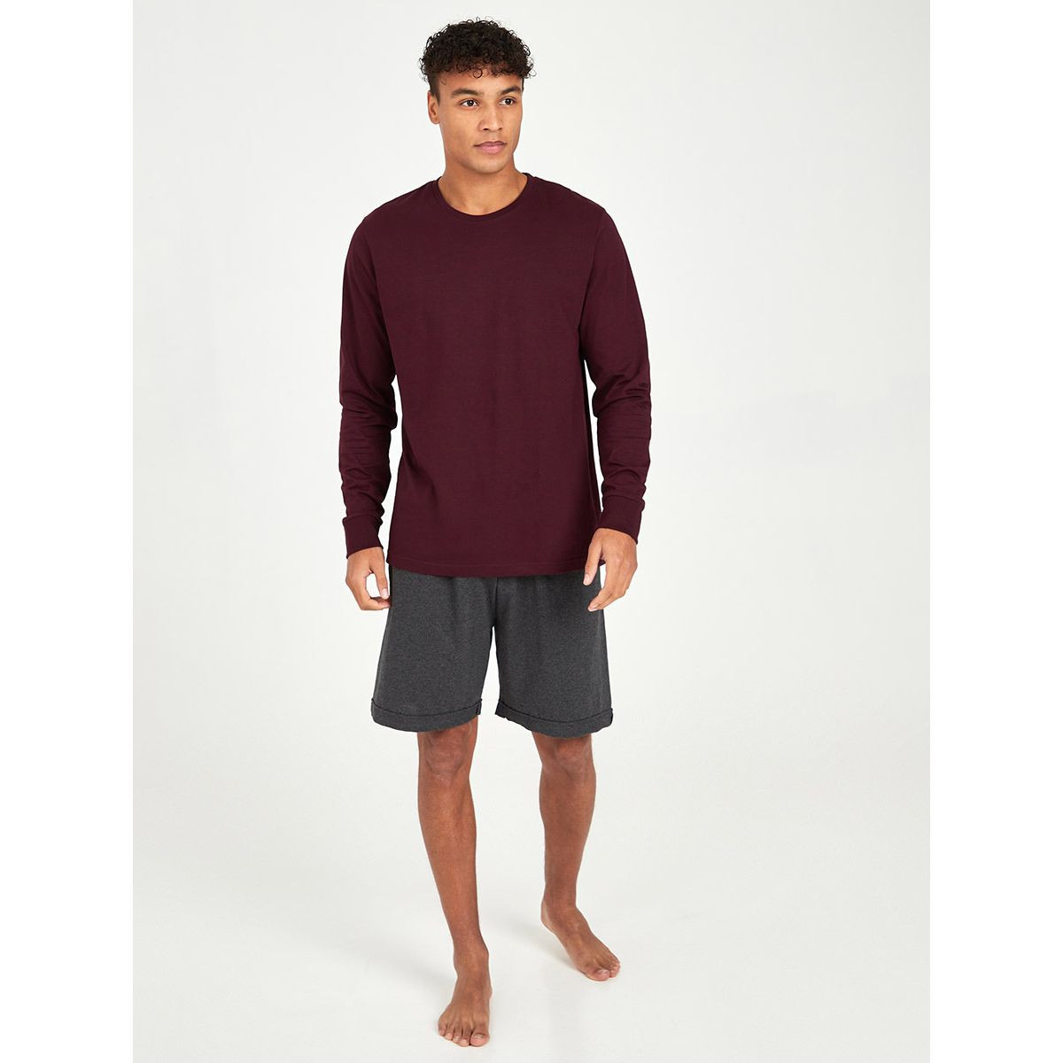 طقم من ( تيشيرت + شورت )-men-clothing-nightwear-sets-image-2