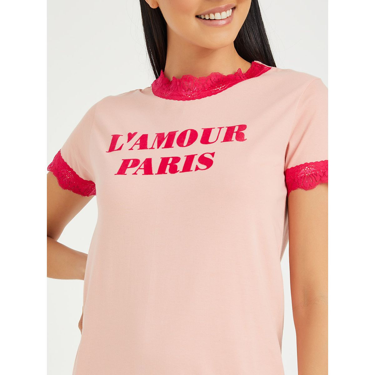 فستان مطبع بشعار من ستايلي-women-clothing-nightwear-nighties-image-3