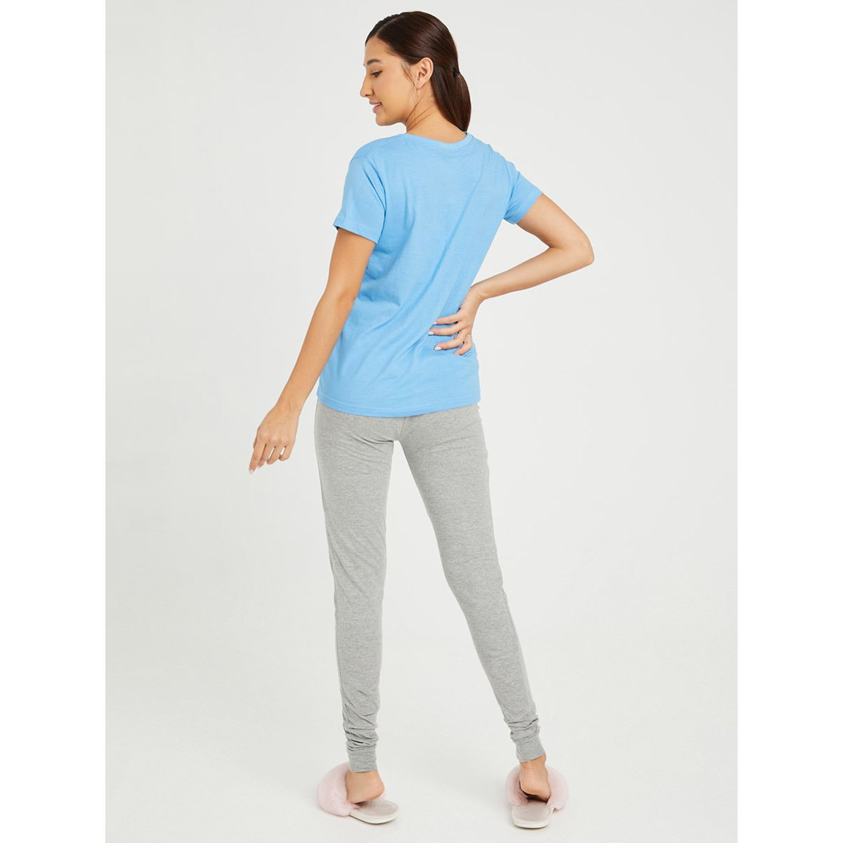 طقم بيجاما من ( تيشيرت + بنطال ) من ستايلي-women-clothing-nightwear-pyjamas-longsets-image-5