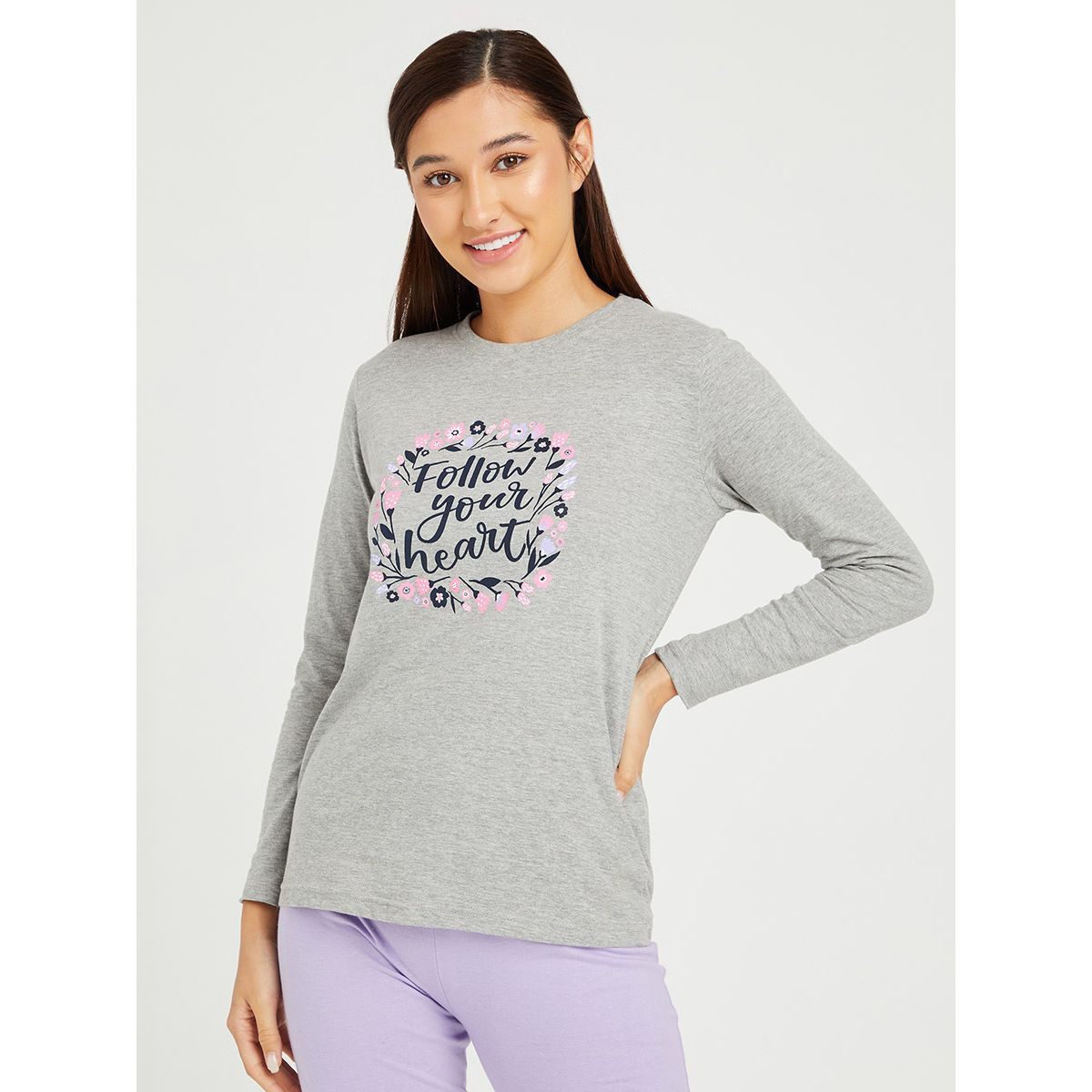 طقم بيجاما من ( تيشيرت + بنطال ) من ستايلي-women-clothing-nightwear-pyjamas-longsets-image-2