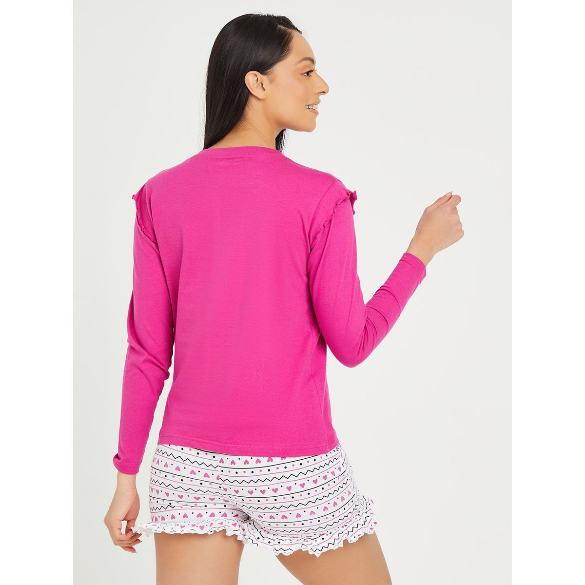طقم بيجاما من ( تيشيرت + شورت ) من ستايلي-women-clothing-nightwear-pyjamas-longsets-image-5