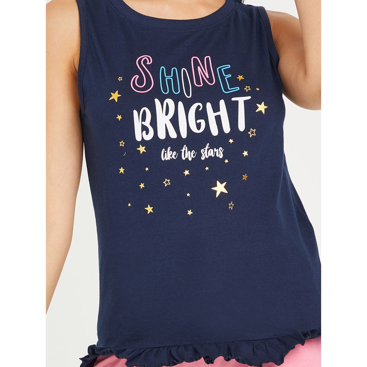 طقم بيجاما من ( بلوزة بلا اكمام + بنطال ) من ستايلي-women-clothing-nightwear-pyjamas-longsets-image-3