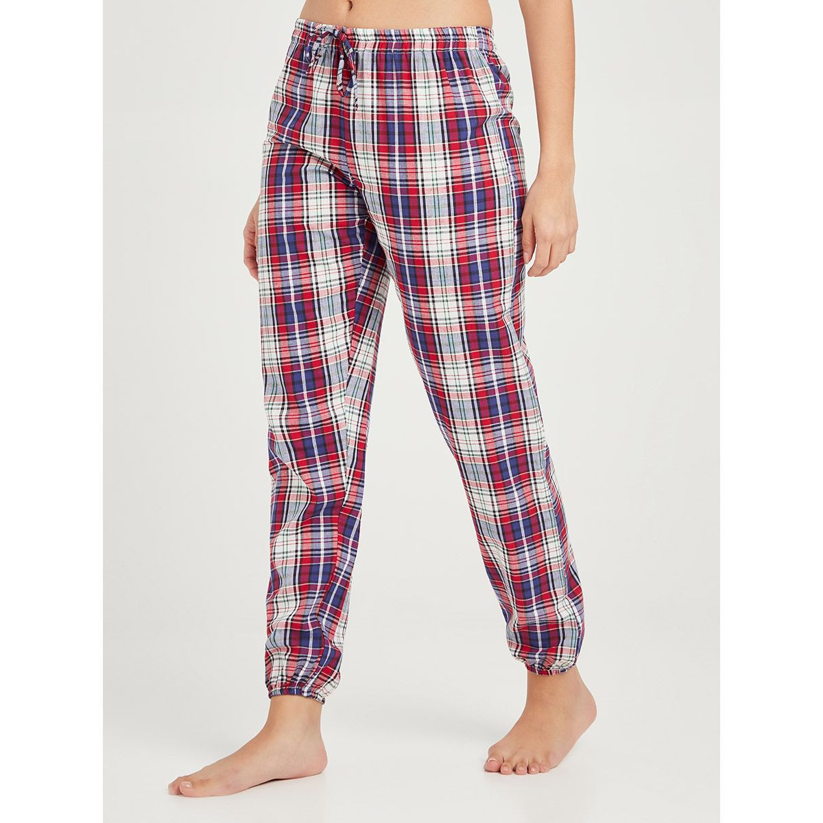 بنطال بيجاما مطبع بمربعات من ستايلي-women-clothing-nightwear-pyjamas-bottoms-image-1