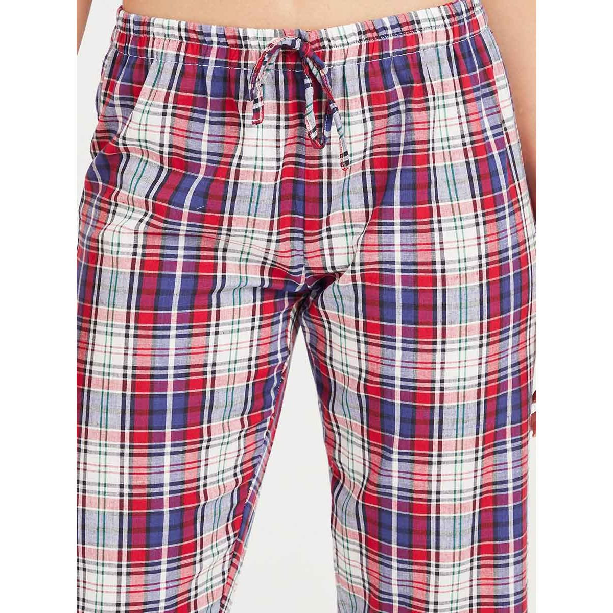 بنطال بيجاما مطبع بمربعات من ستايلي-women-clothing-nightwear-pyjamas-bottoms-image-3