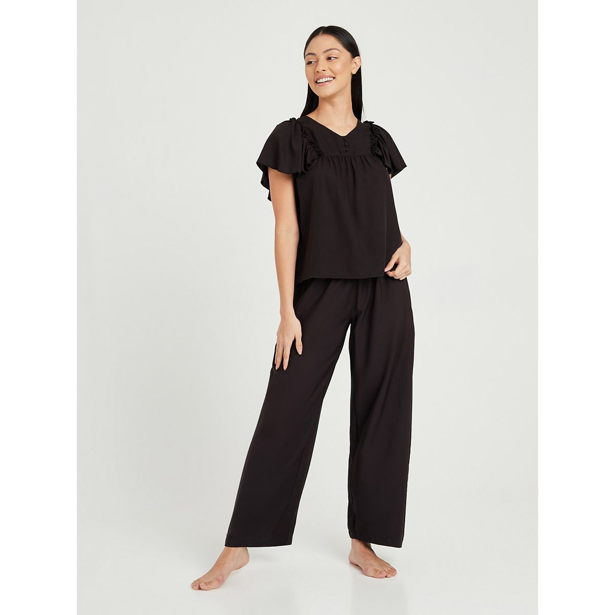 طقم بيجاما ( بلوزة + بنطال ) من ستايلي-women-clothing-nightwear-pyjamas-longsets-image-1