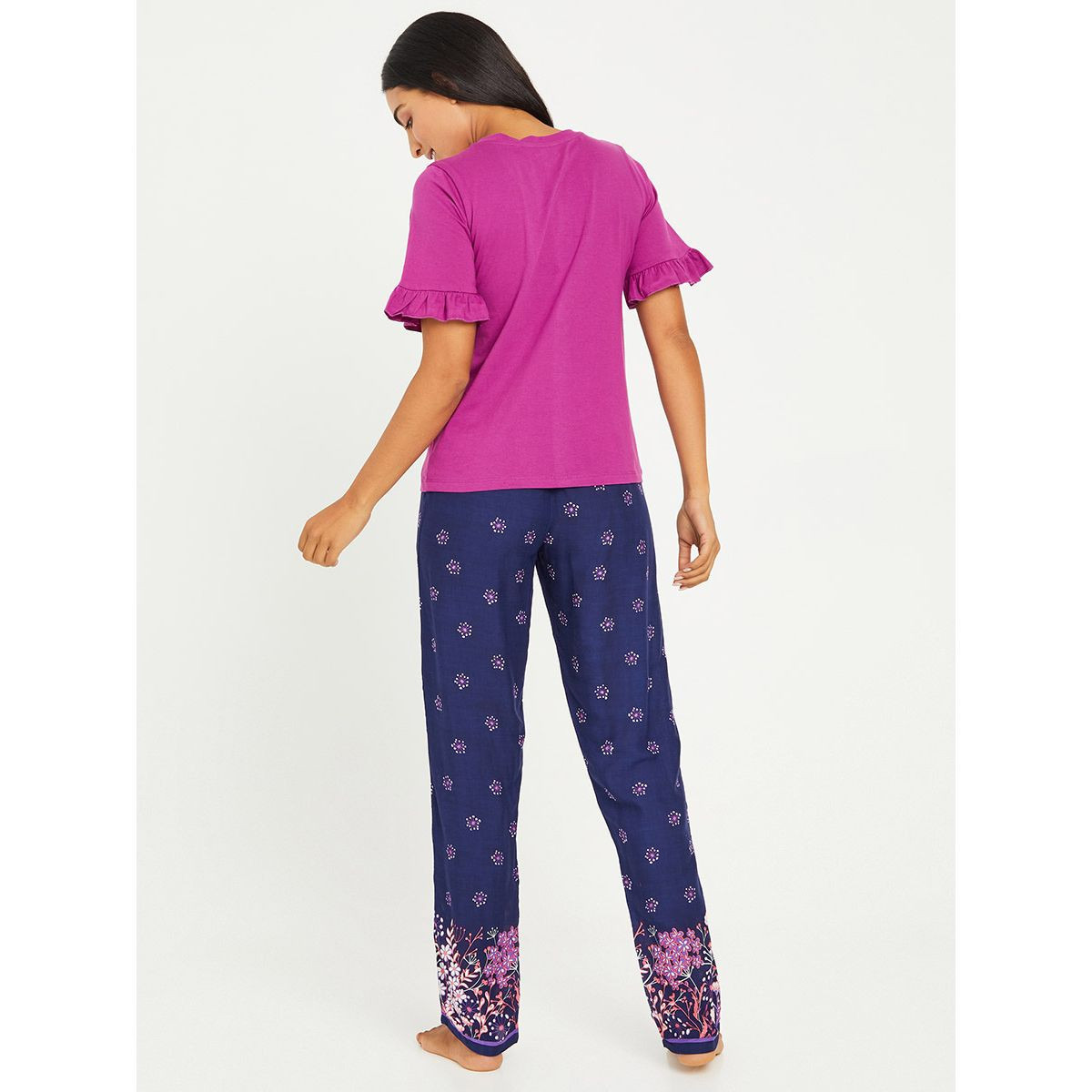 طقم بيجاما من ( تيشيرت + بنطال ) من ستايلي-women-clothing-nightwear-pyjamas-longsets-image-5