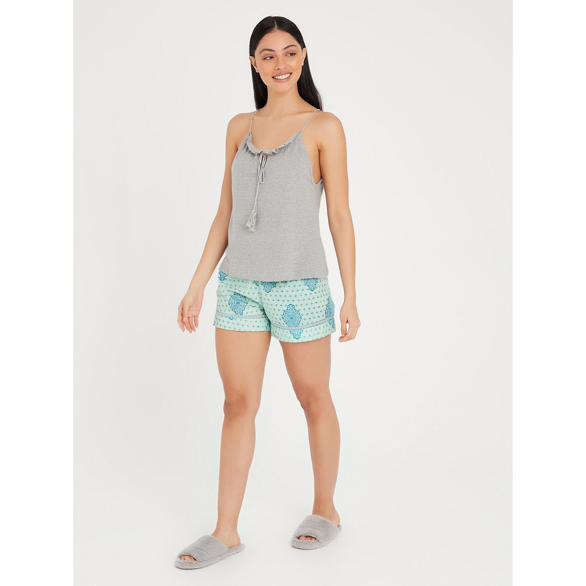 طقم بيجاما من ( بلوزة + شورت ) من ستايلي-women-clothing-nightwear-pyjamas-longsets-image-2