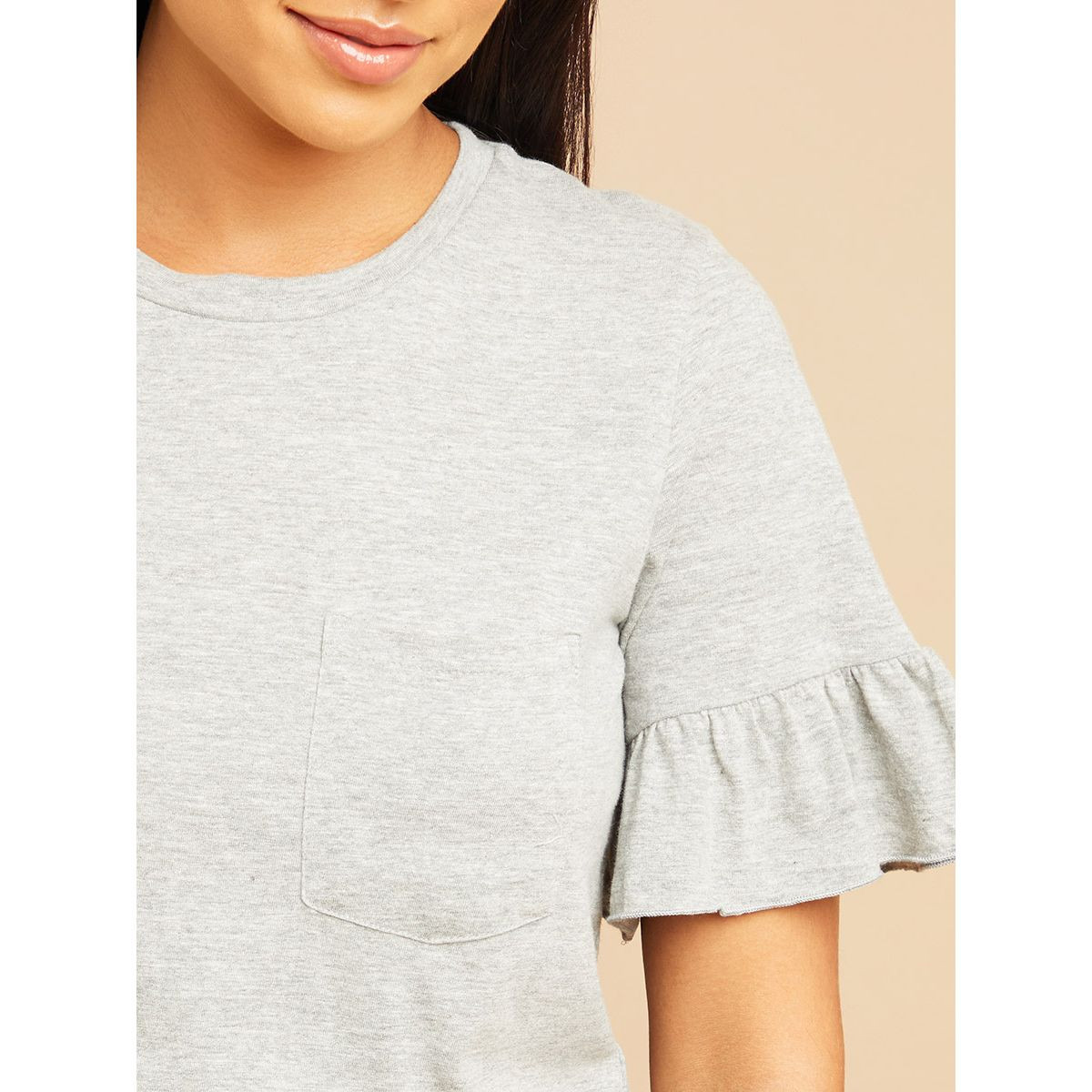 طقم بيجاما من ( تيشيرت باكمام كشكش + بنطال ) من ستايلي-women-clothing-nightwear-pyjamas-longsets-image-3