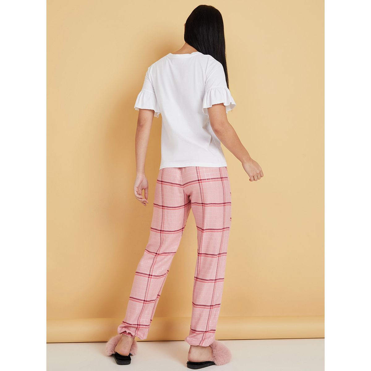 طقم بيجاما من ( بنطال + تيشيرت ) من ستايلي-women-clothing-nightwear-pyjamas-longsets-image-5