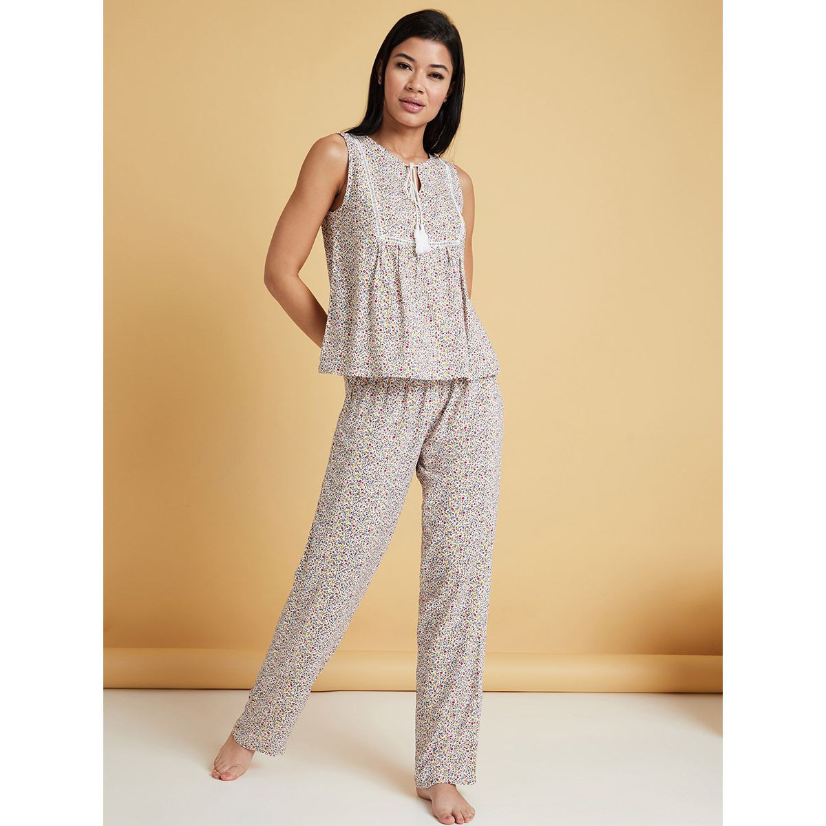 طقم بيجاما من ( بلوزة + بنطال )-women-clothing-nightwear-pyjamas-longsets-image-2