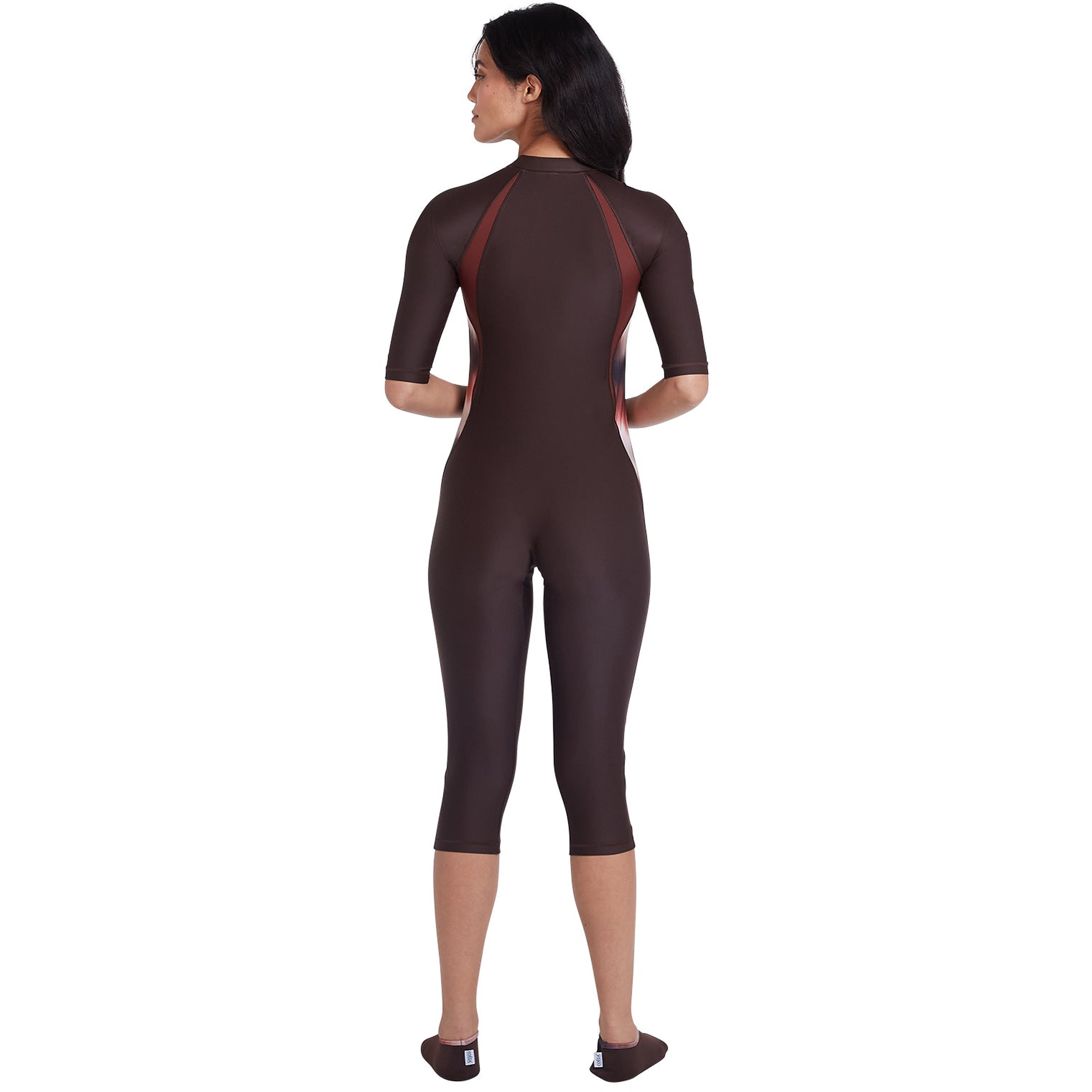 Coega Women's Slim-Kini 3/4 AOP Bottom - Chocolate Tie Dye-sports-women-clothing-swimwear-image-3