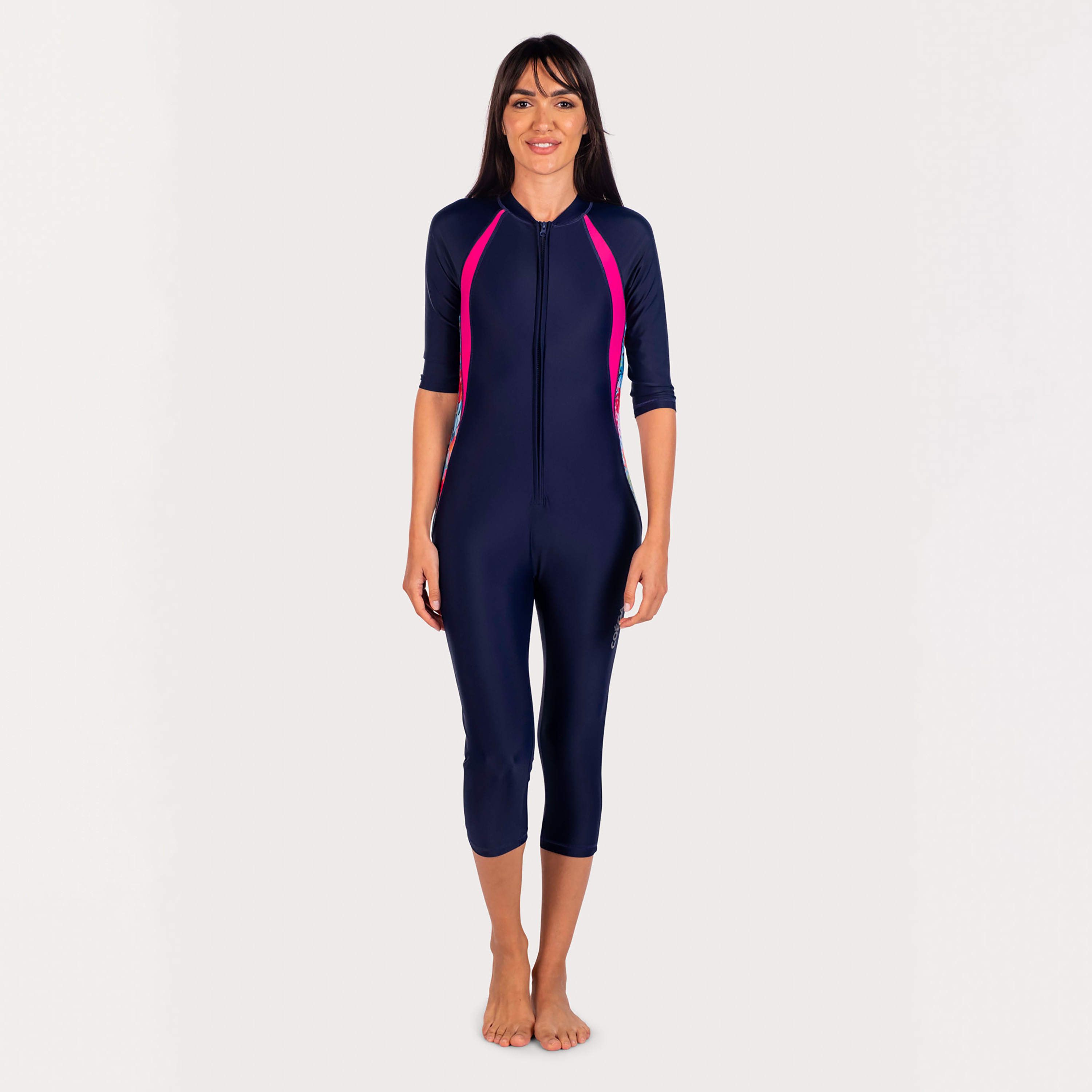  سليم كيني مع 3/4 طول من كويغا للنساء بلون أسود-women-clothing-swimandbeach-swimsuits-image-5