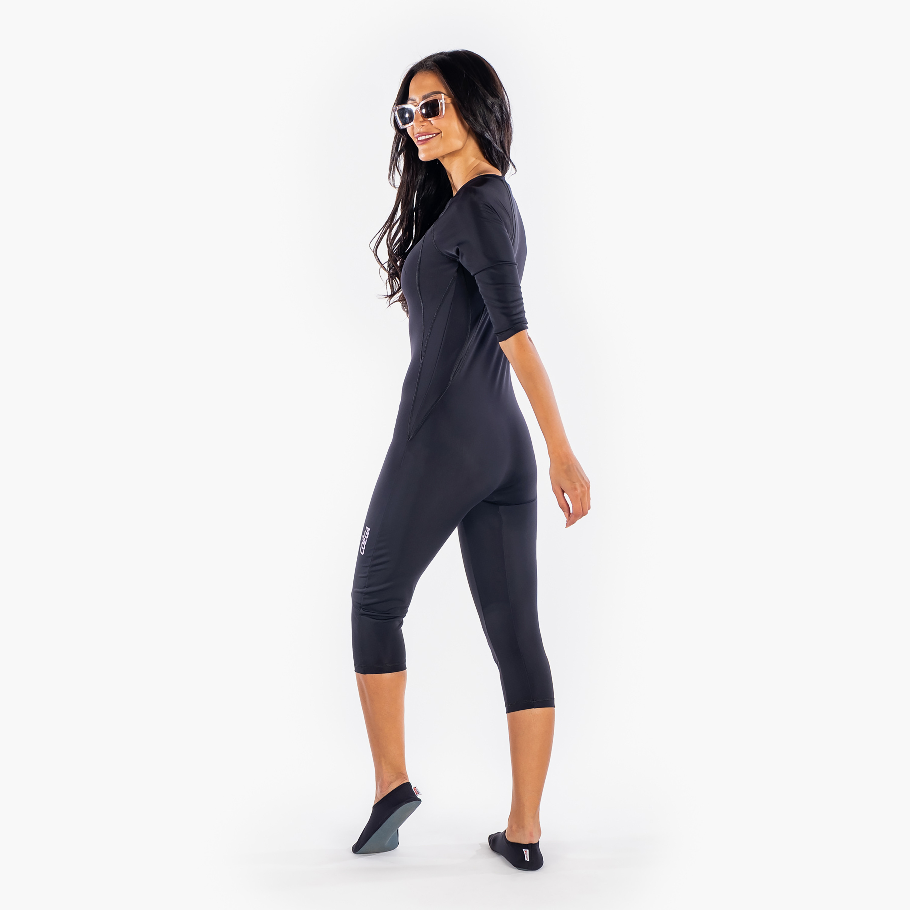  سليم كيني مع 3/4 طول من كويغا للنساء بلون أسود-women-clothing-swimandbeach-swimsuits-image-3