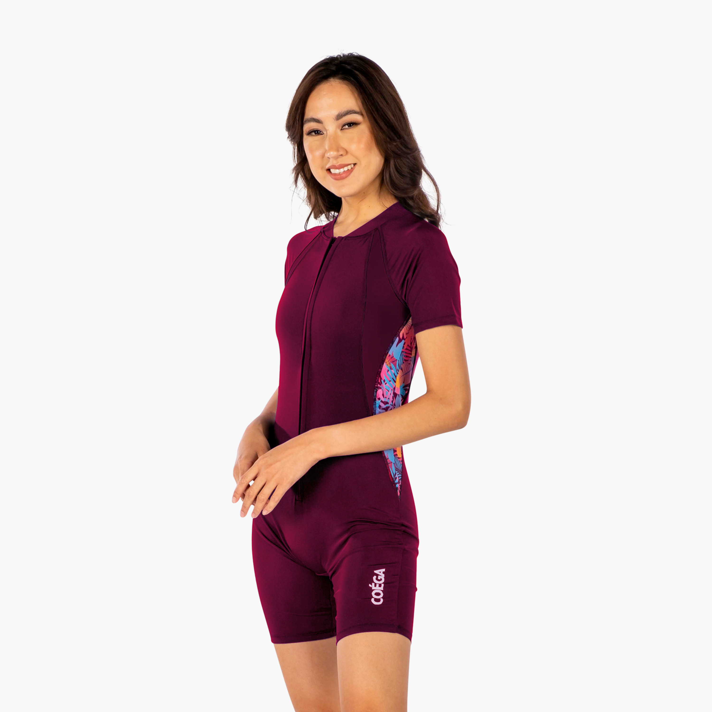 Coega Women's Slim-Kini Short Slim - Purple Tropical-women-clothing-swimandbeach-swimsuits-image-1