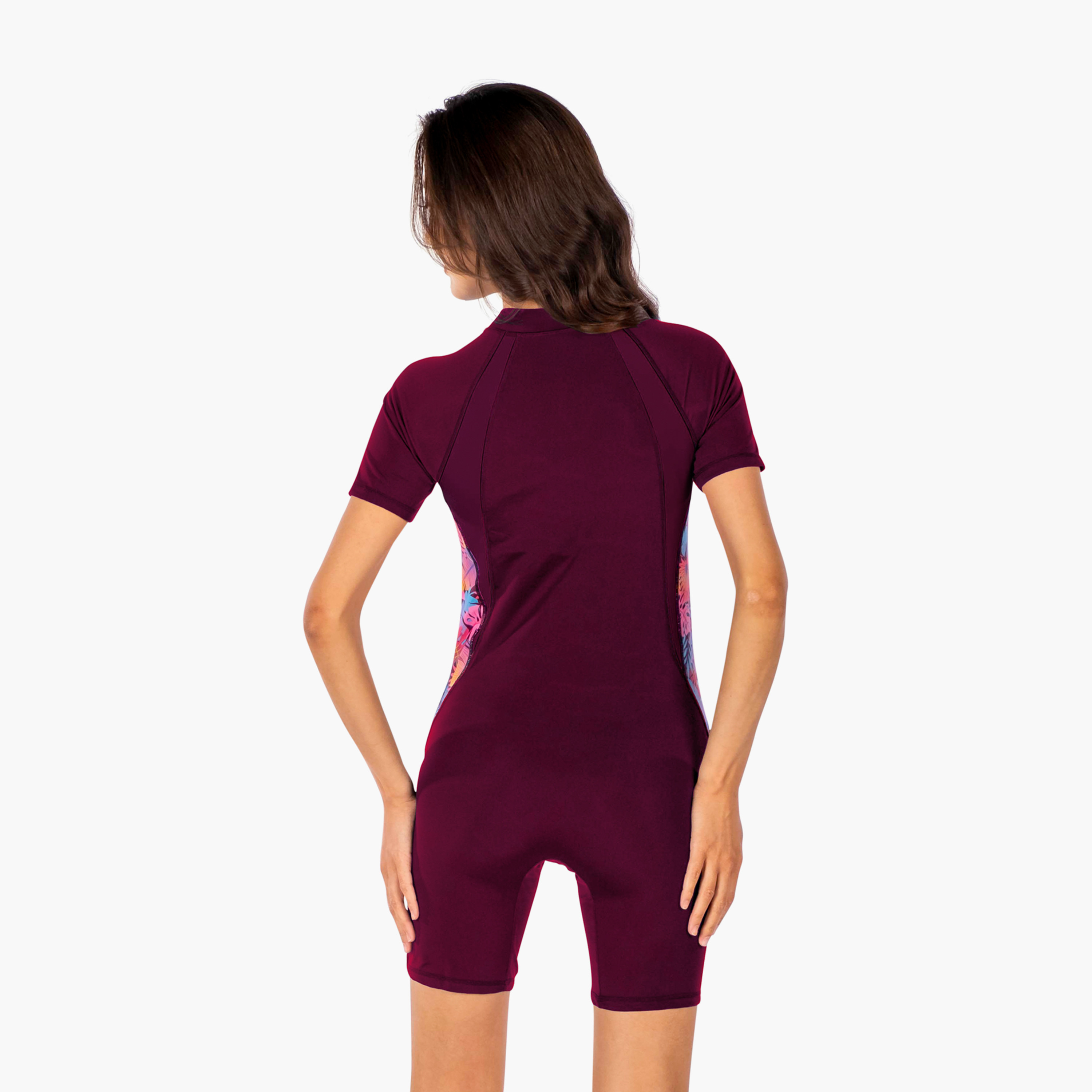 شورت قصير ضيق للنساء من كويغا - بنفسجي استوائي-women-clothing-swimandbeach-swimsuits-image-2
