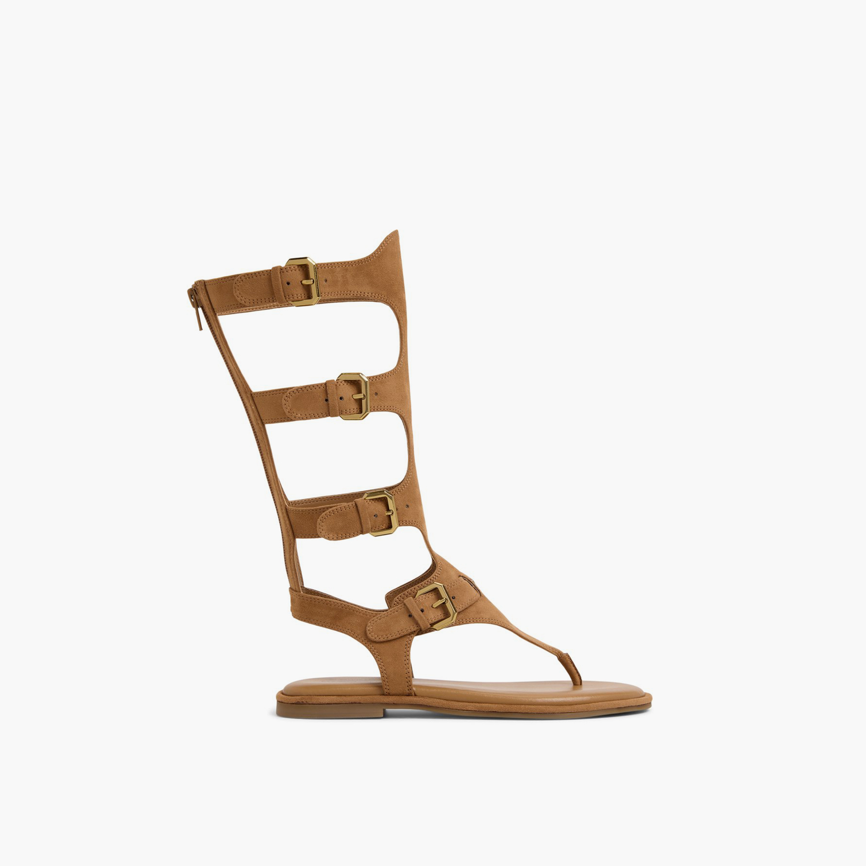 كول ات سبرينغ- صندل جلادييتور مسطح بسحاب للنساء | 30MEVIA-women-shoes-sandals-flats-image-3