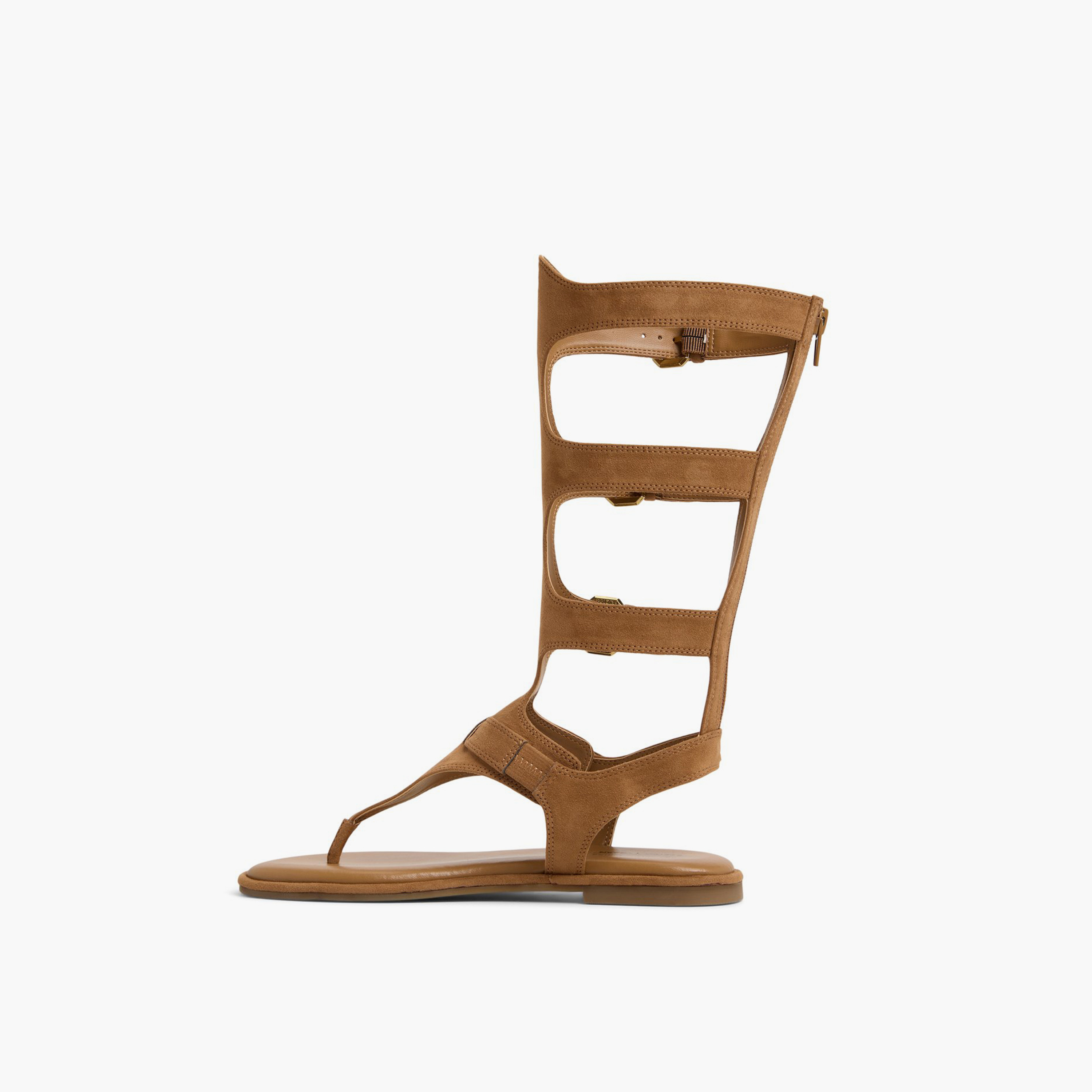 كول ات سبرينغ- صندل جلادييتور مسطح بسحاب للنساء | 30MEVIA-women-shoes-sandals-flats-image-4