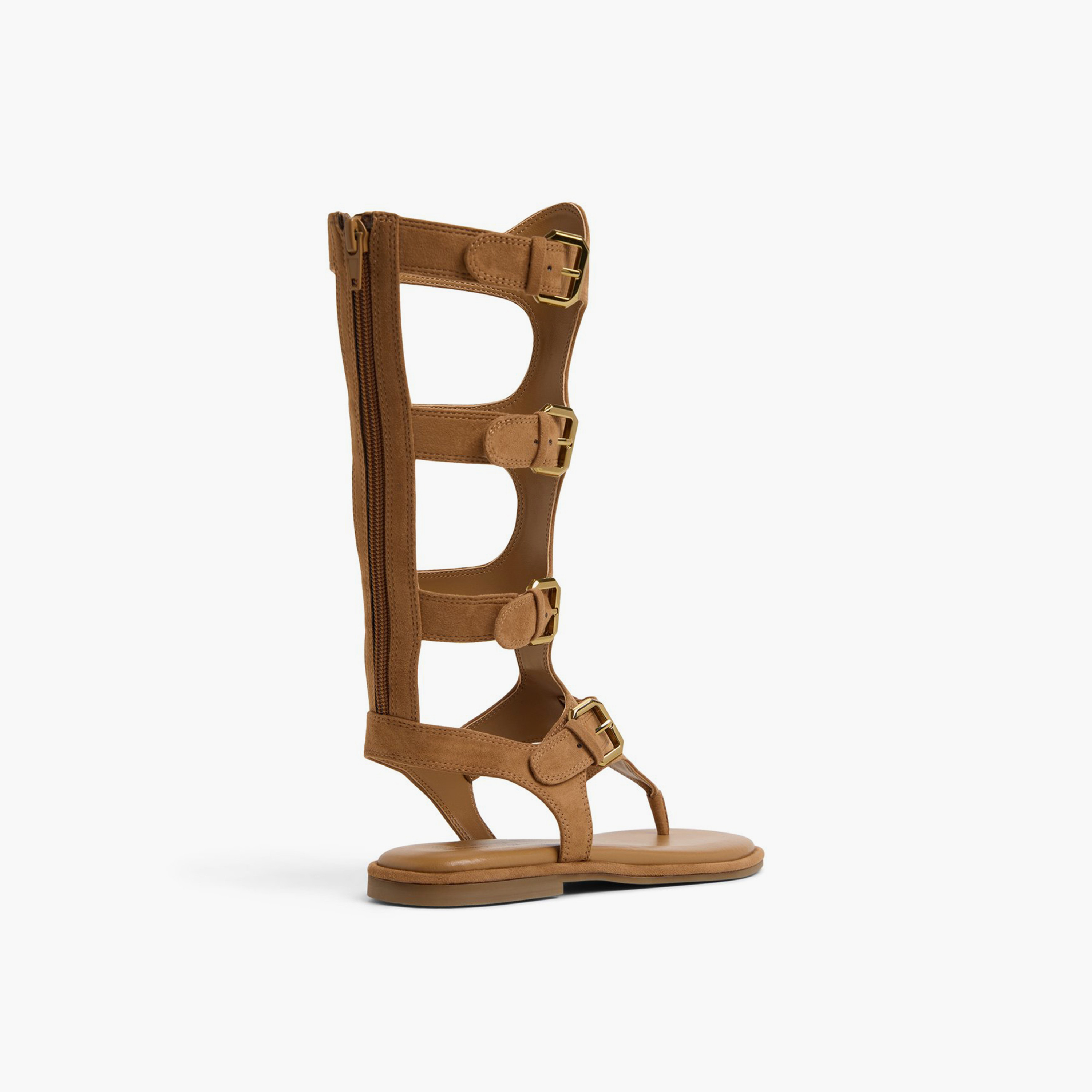 كول ات سبرينغ- صندل جلادييتور مسطح بسحاب للنساء | 30MEVIA-women-shoes-sandals-flats-image-5