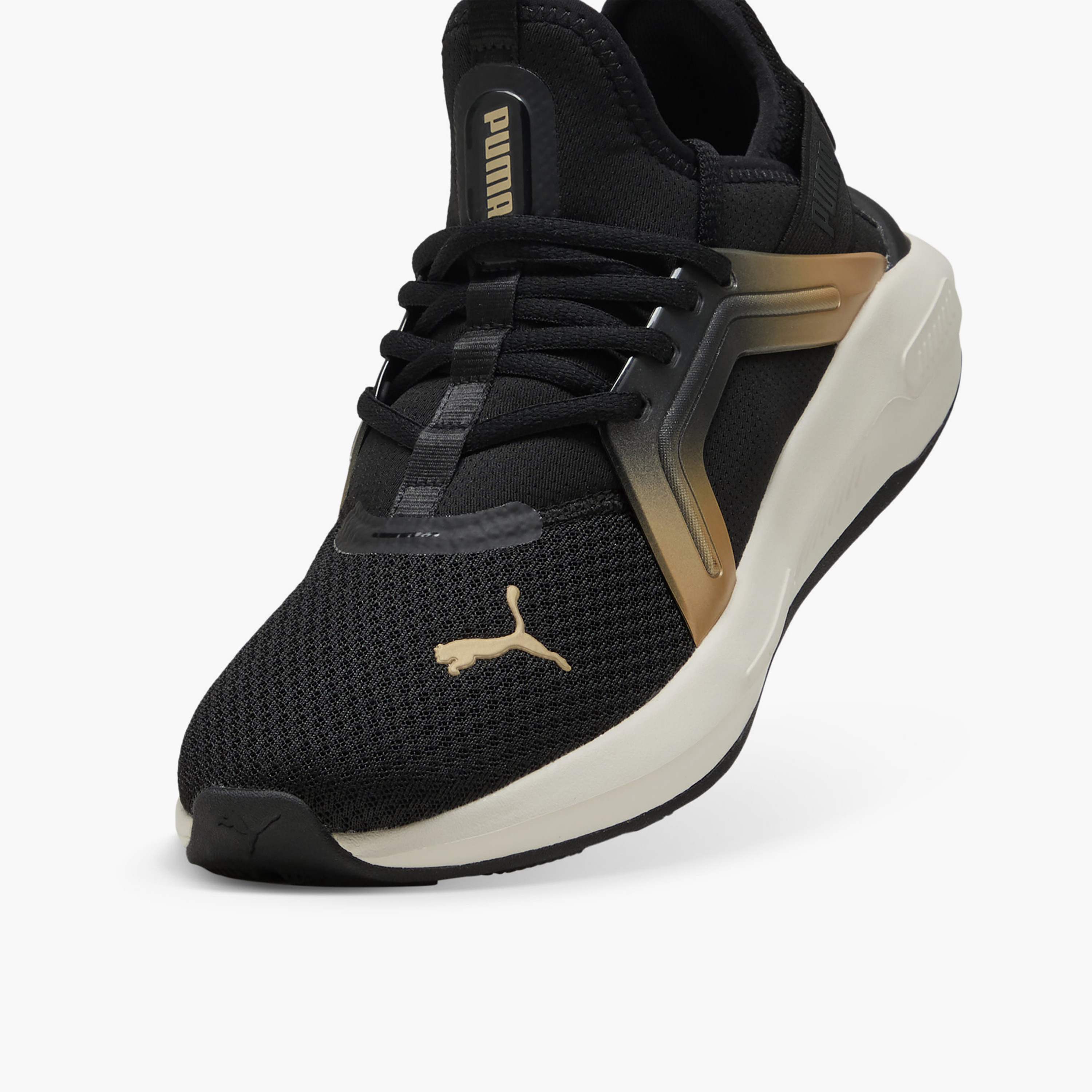 Puma Women Softride Enzo 5 Metallic Lace-Up Sports Shoes-sports-women-shoes-image-5