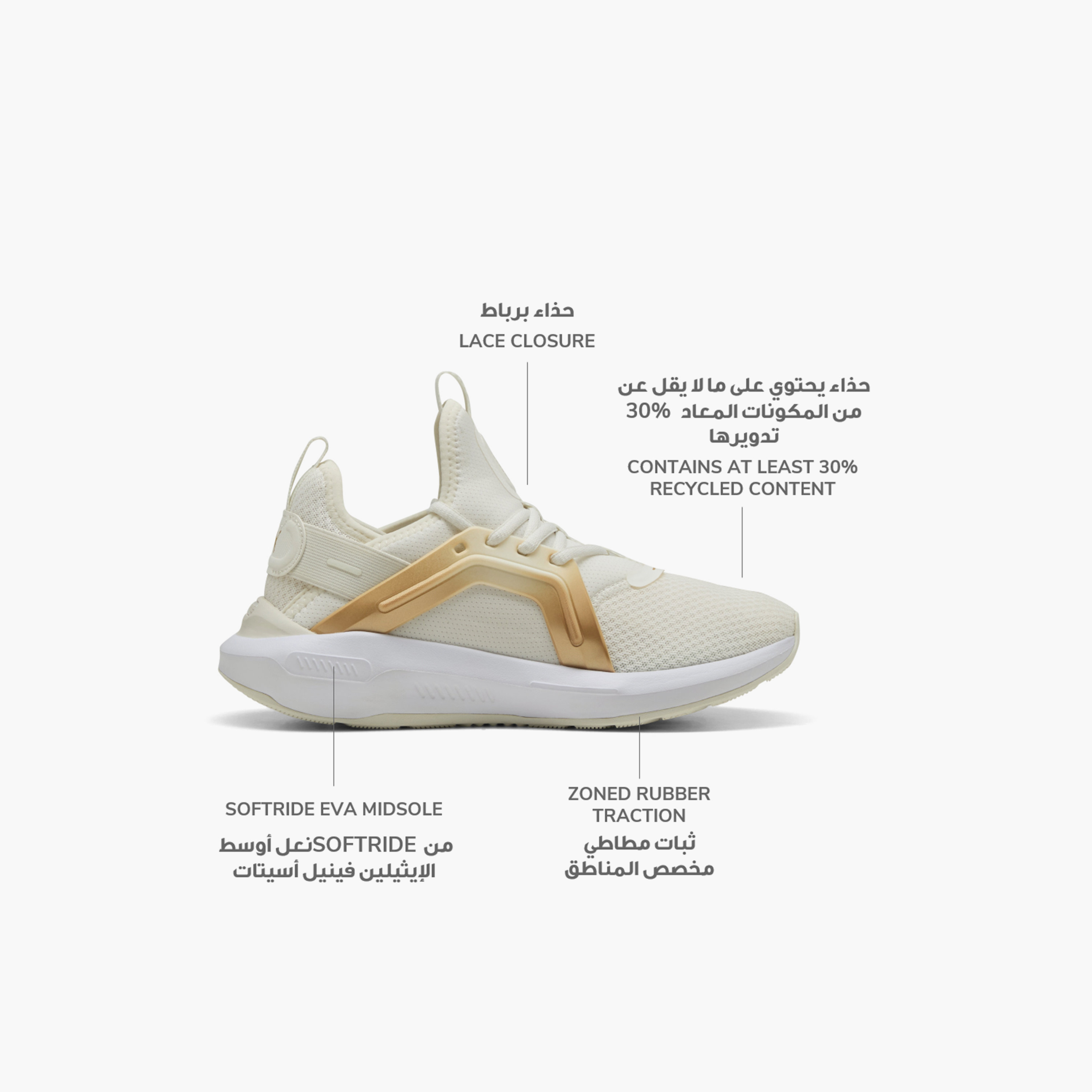 Puma Women Softride Enzo 5 Metallic Lace-Up Sports Shoes-sports-women-shoes-image-2