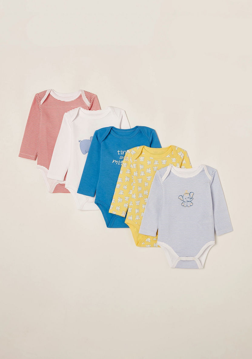 Buy Zippy 5-Piece Printed Long Sleeves Bodysuits Online | Babyshop UAE