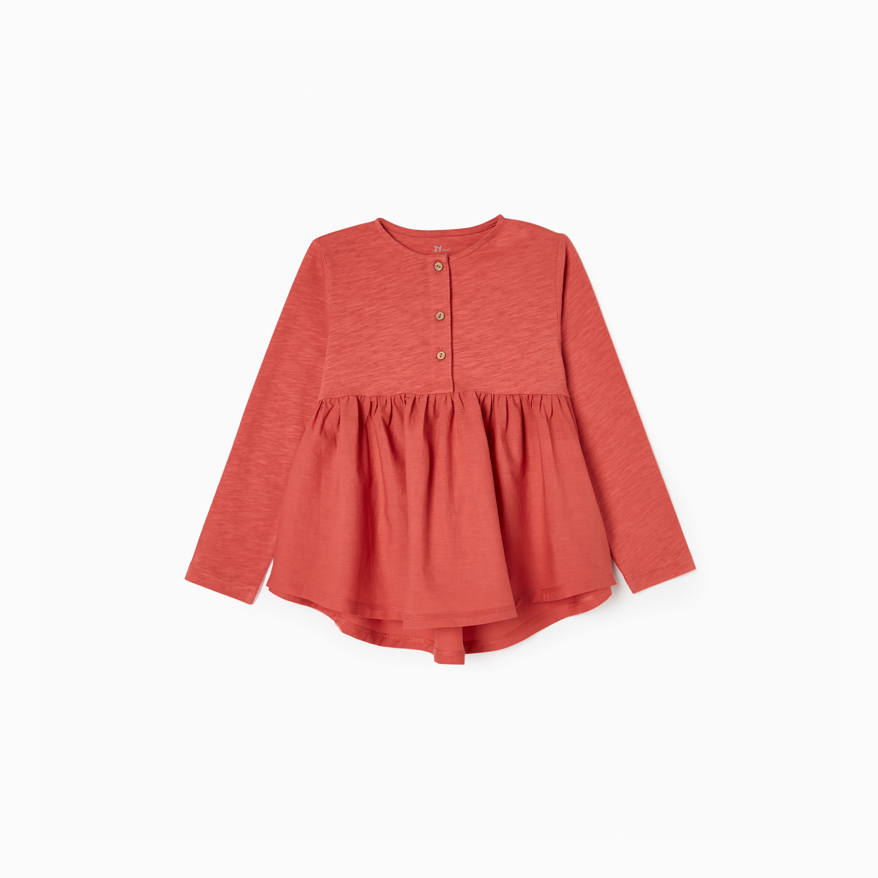 تي شيرت قطن جيرسي بأكمام طويلة للبنات من زيبي-girls-clothing-tshirts-image-1