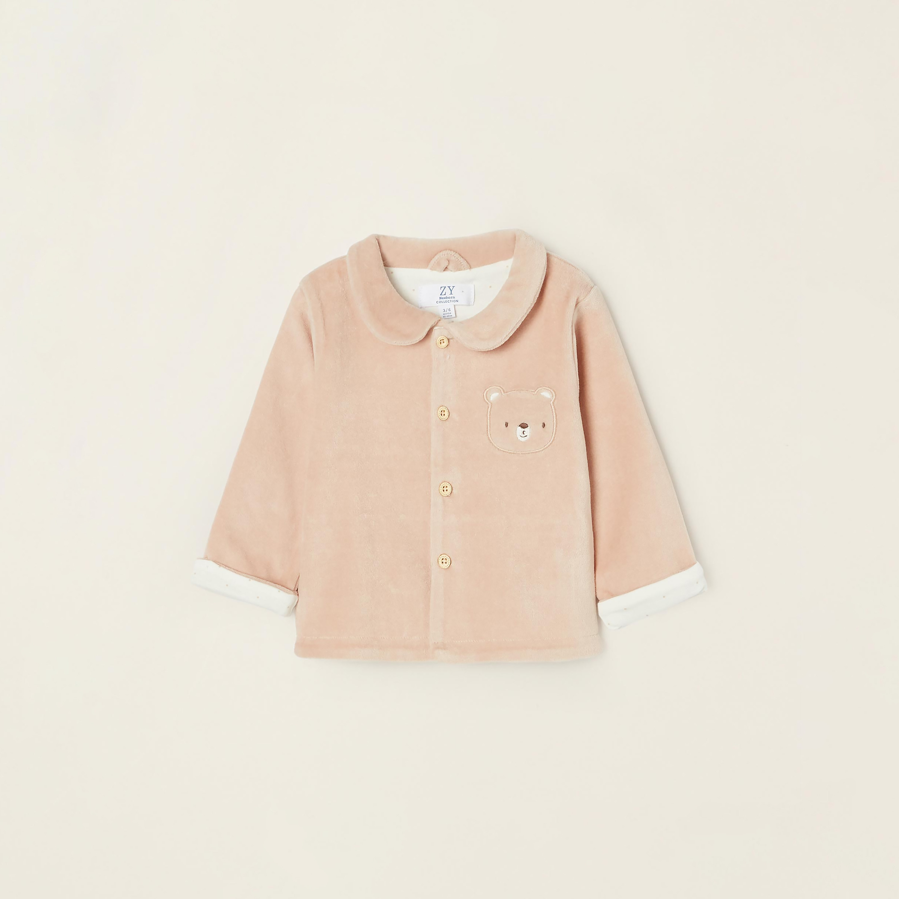 جاكيت سادة بأساور من زيبي-baby-boys-clothing-winterwear-jacketsandblazers-image-1