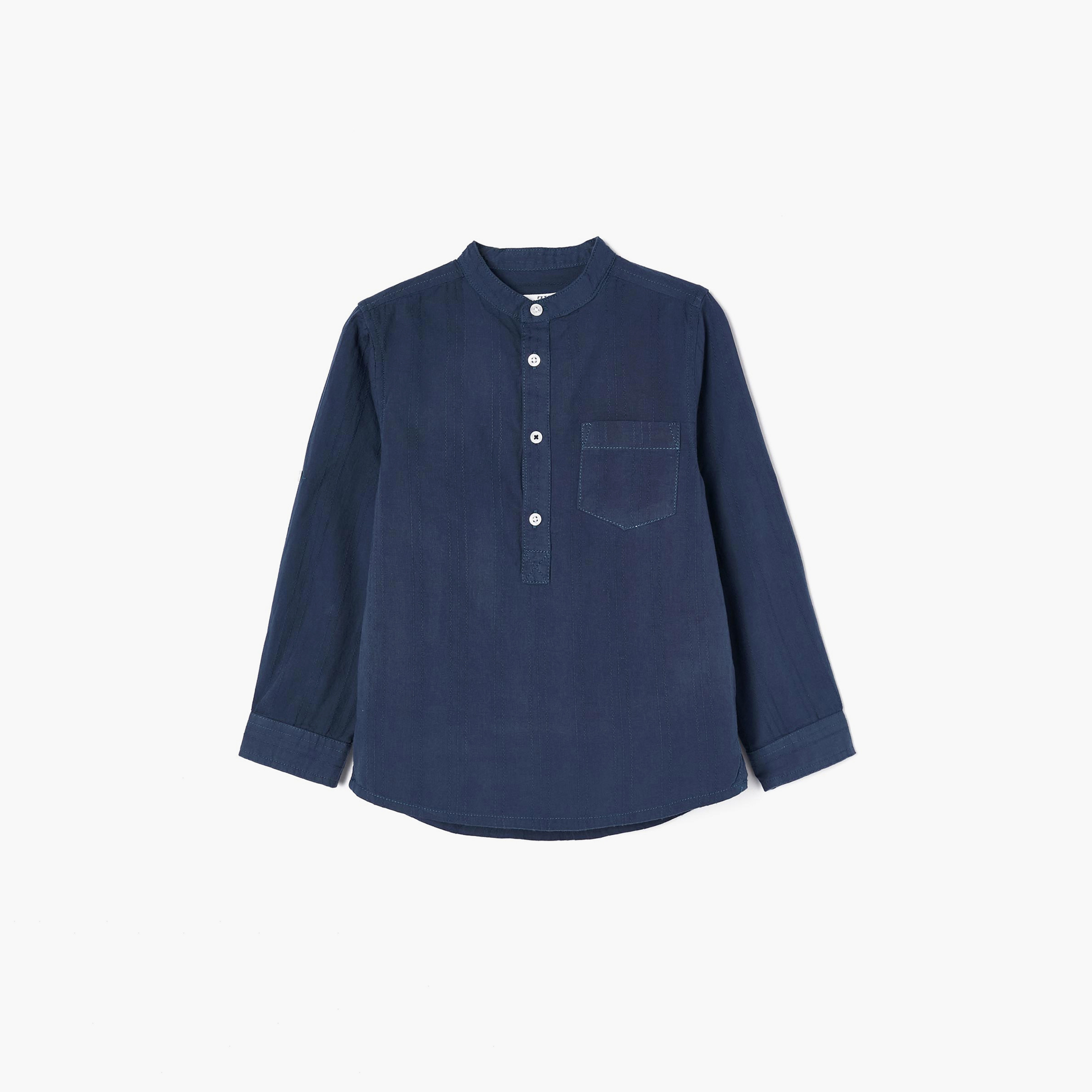 Zippy Solid Long Sleeves Shirt-cpkids-clothing-boys-tops-shirts-image-1
