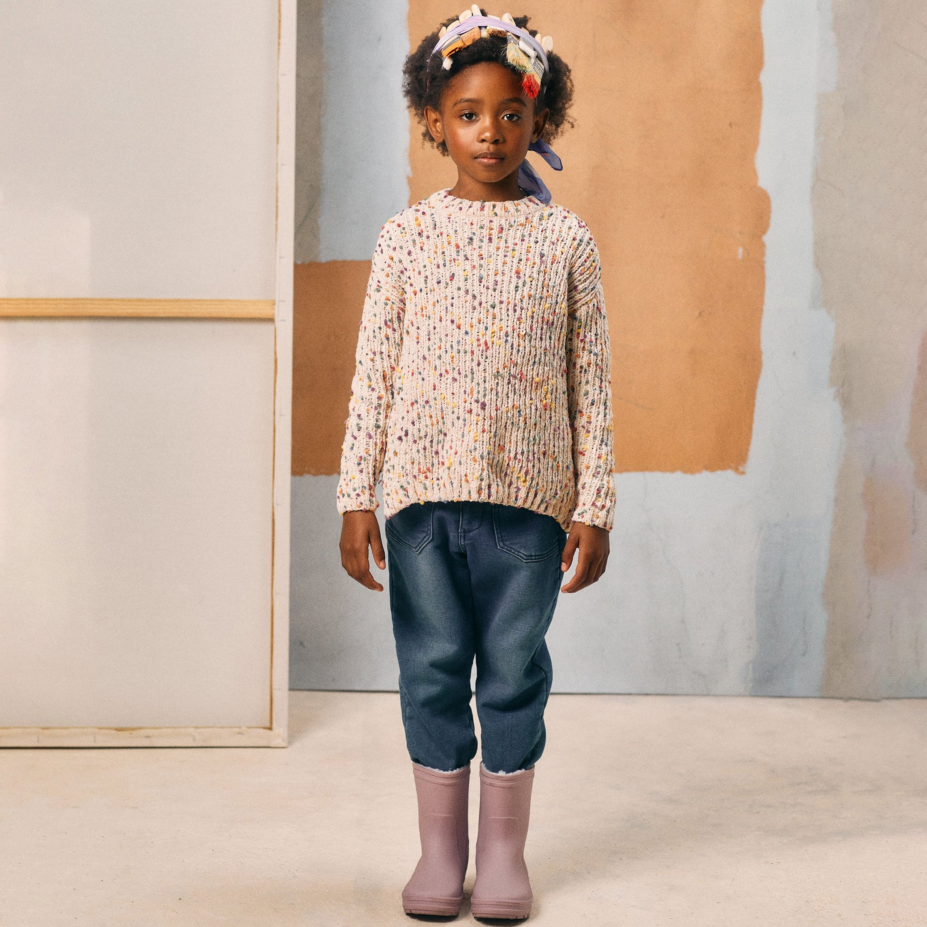 Zippy Textured Long Sleeves Sweater-girls-clothing-winterwear-jumpersandcardigans-image-1