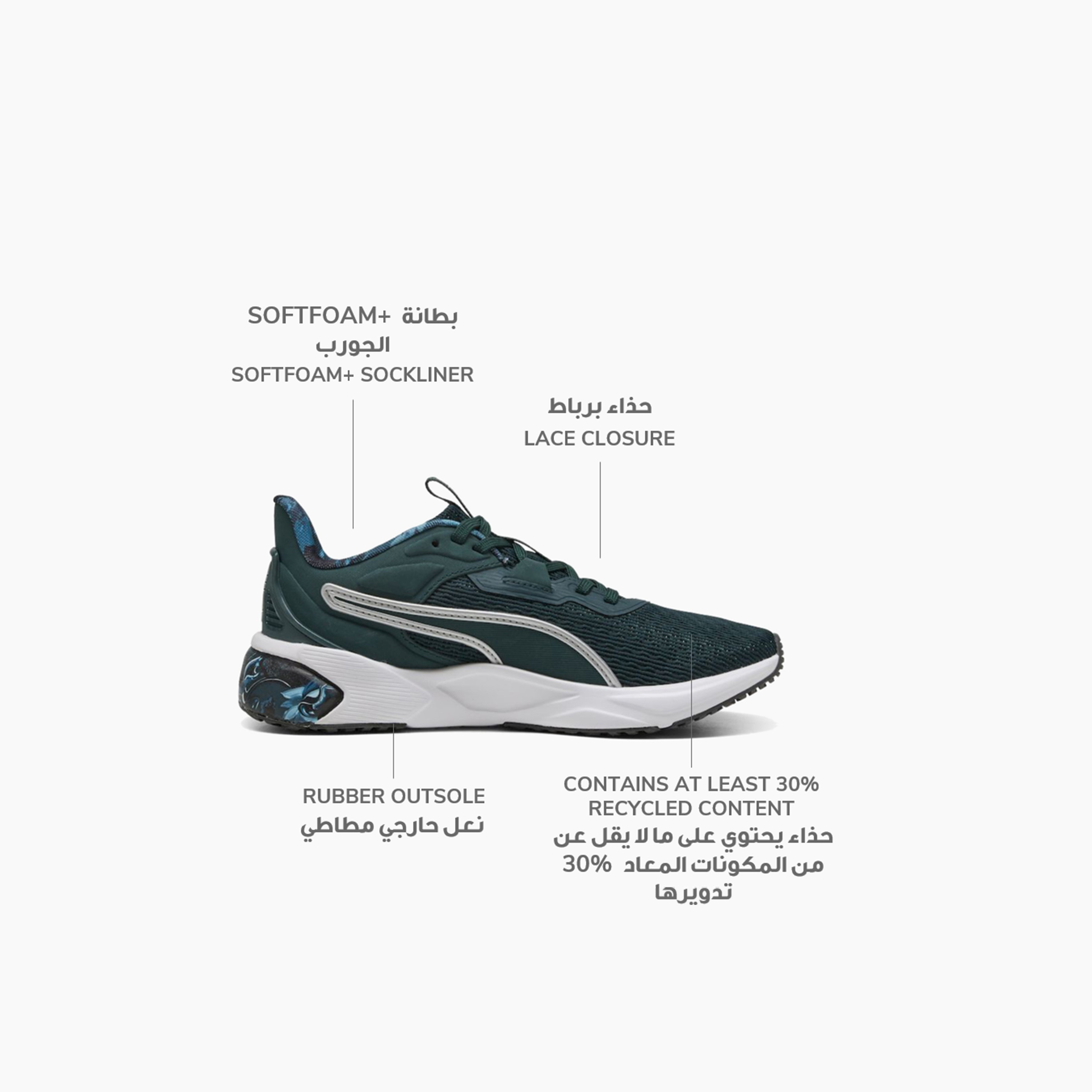 بوما - حذاء الجري ديسبيرس إكس تي 4 أخضر للنساء برباط 311736 | OE-sports-women-shoes-image-2