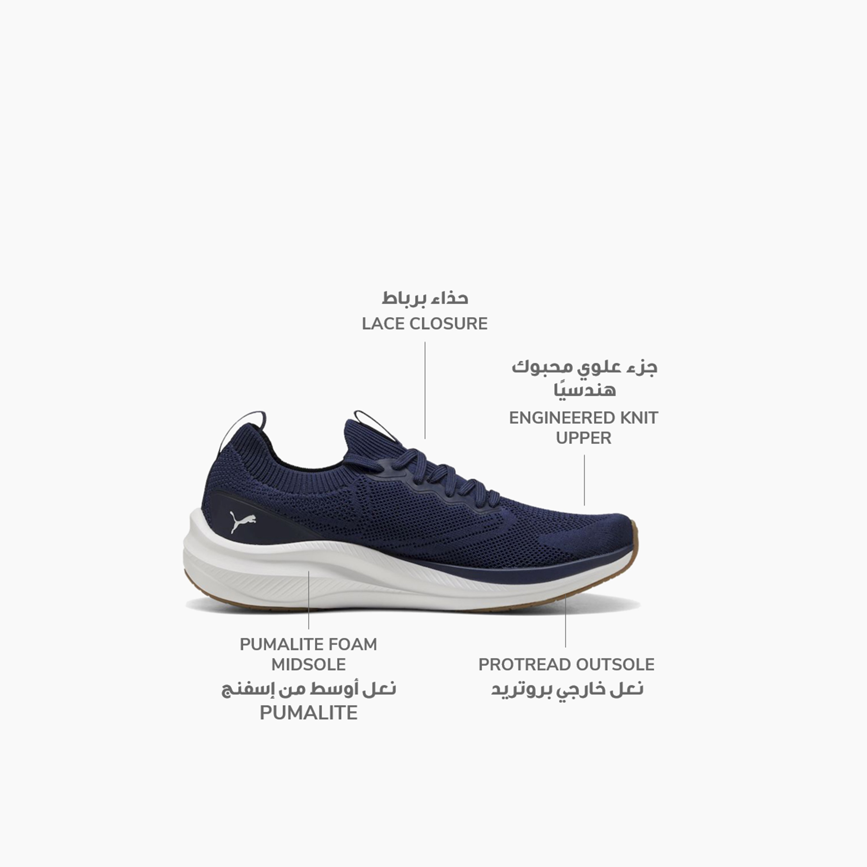 بوما - حذاء جري سكاي روكيت لايت 2 للرجال مُصمم هندسيًا برباط 31233604 | OE-sports-men-shoes-image-2