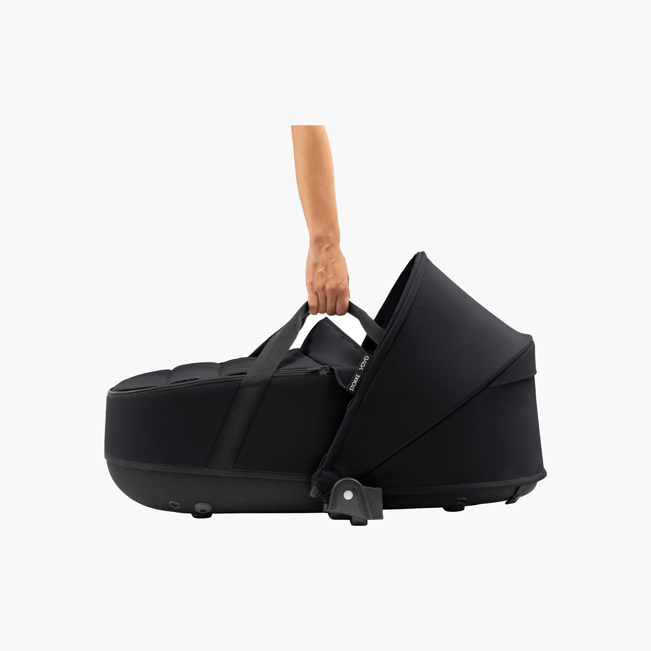 Stokke YOYO⁵ Stroller Frame + Bassinet - Black-baby-gear-strollersandprams-strollers-image-6