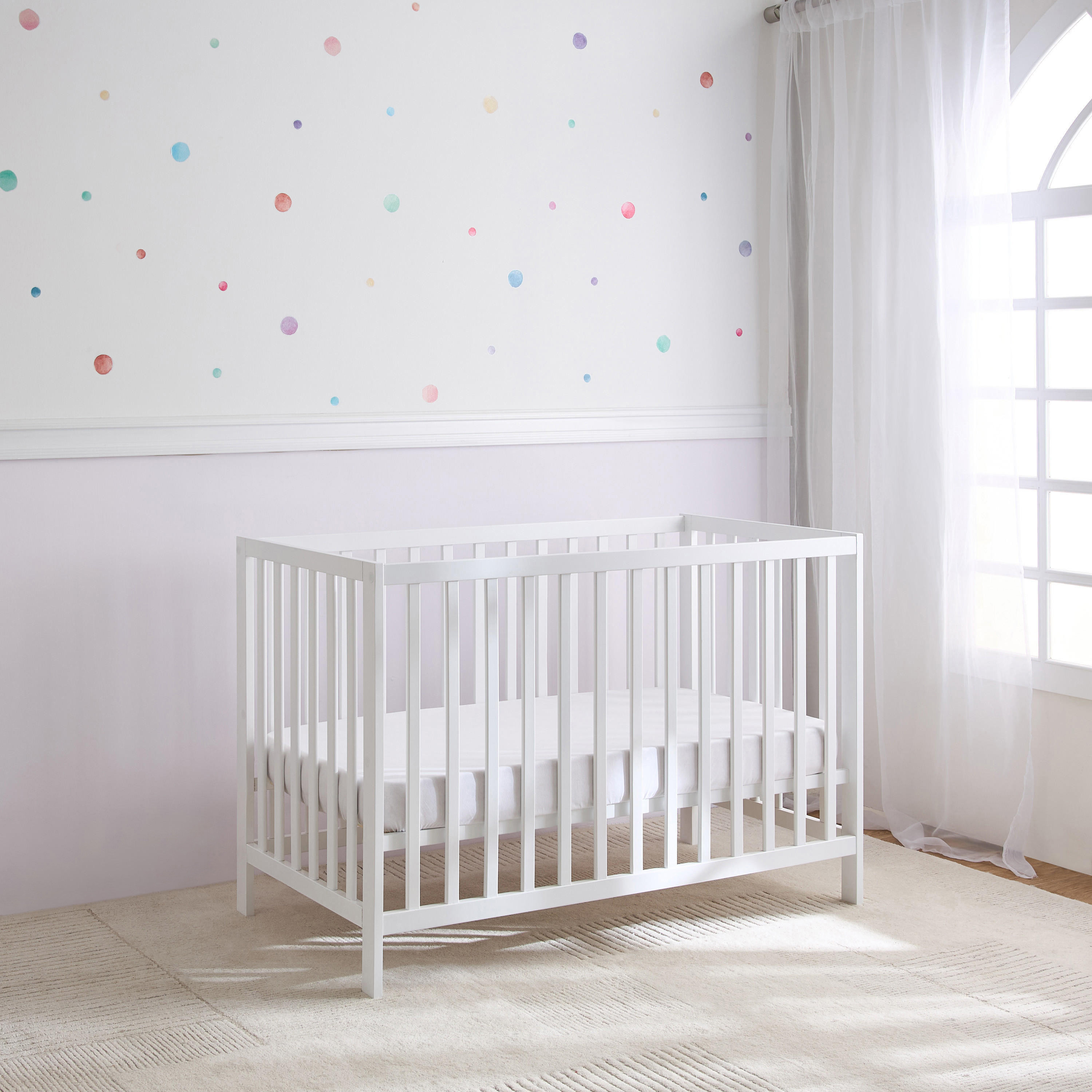 طقم سرير رضع ومرتبة دارفين من جيجلز-baby-nursery-furniture-cribsandbeds-babycribs-image-5
