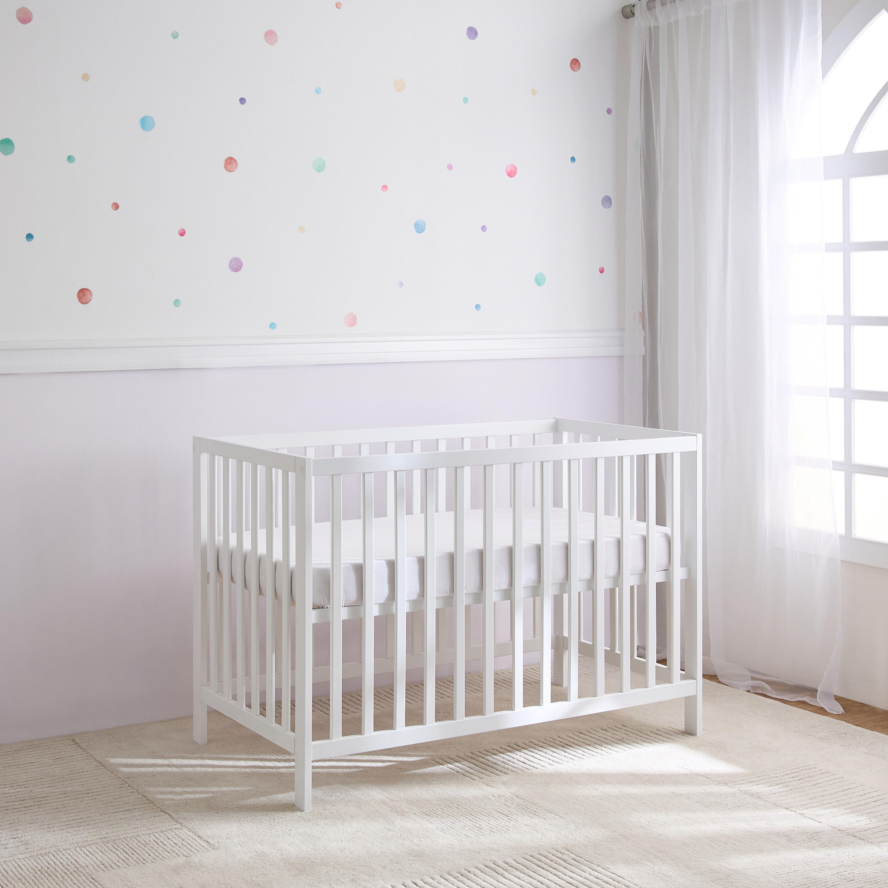 طقم سرير رضع ومرتبة دارفين من جيجلز-baby-nursery-furniture-cribsandbeds-babycribs-image-6