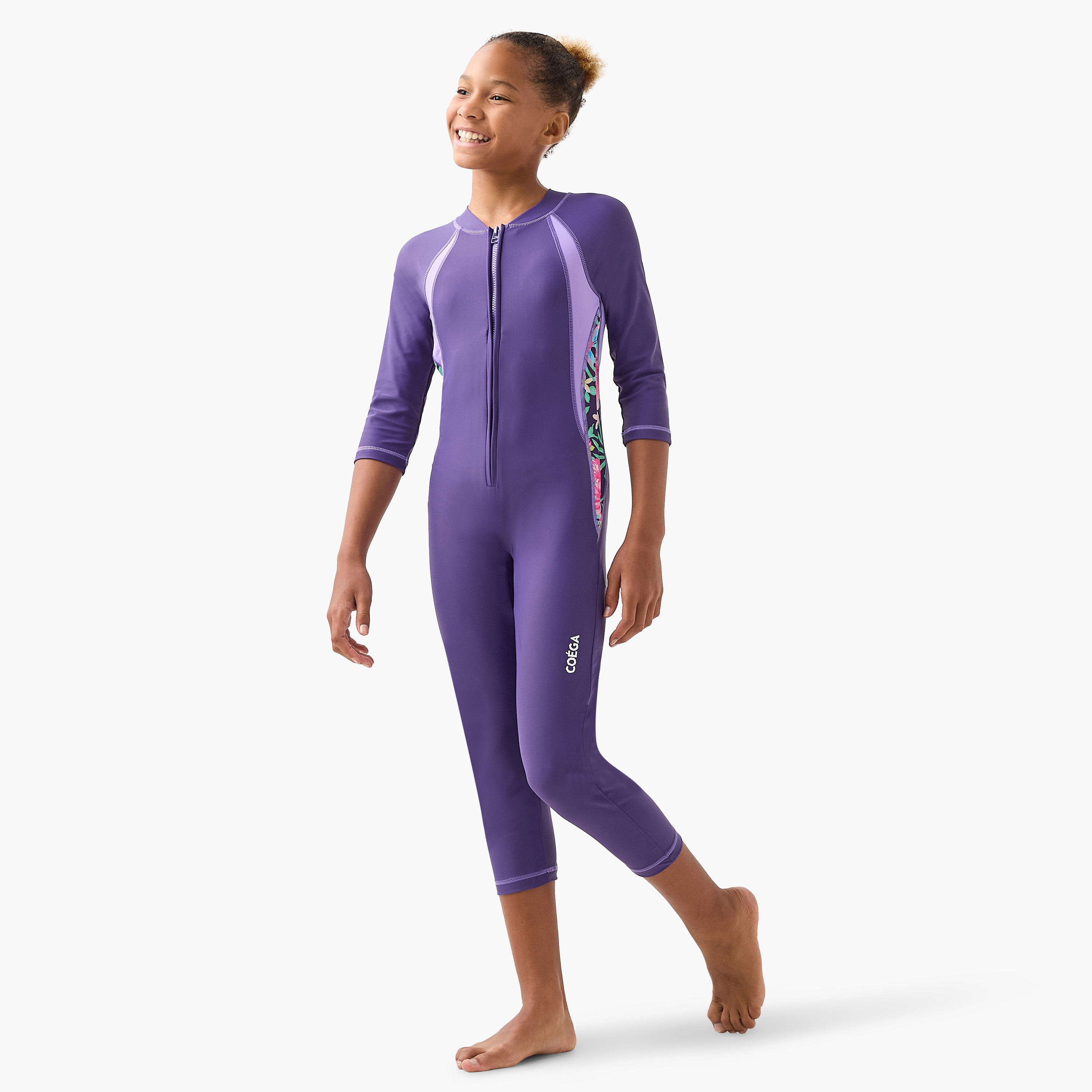كويغا-  ملابس سباحة سليم كيني طول 3/4 للبنات-sports-girls-clothing-swimwear-image-2
