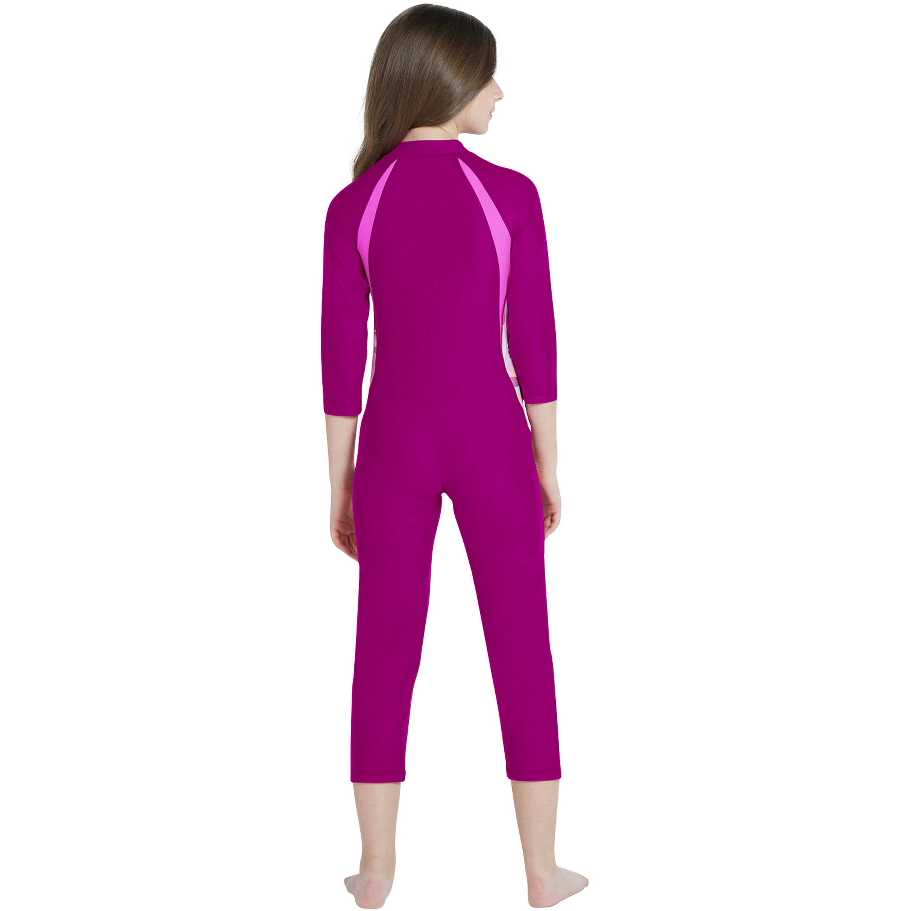 كويغا جيرلز سليم-كيني 3/4 - رذاذ بنفسجي رائع-sports-girls-clothing-swimwear-image-3