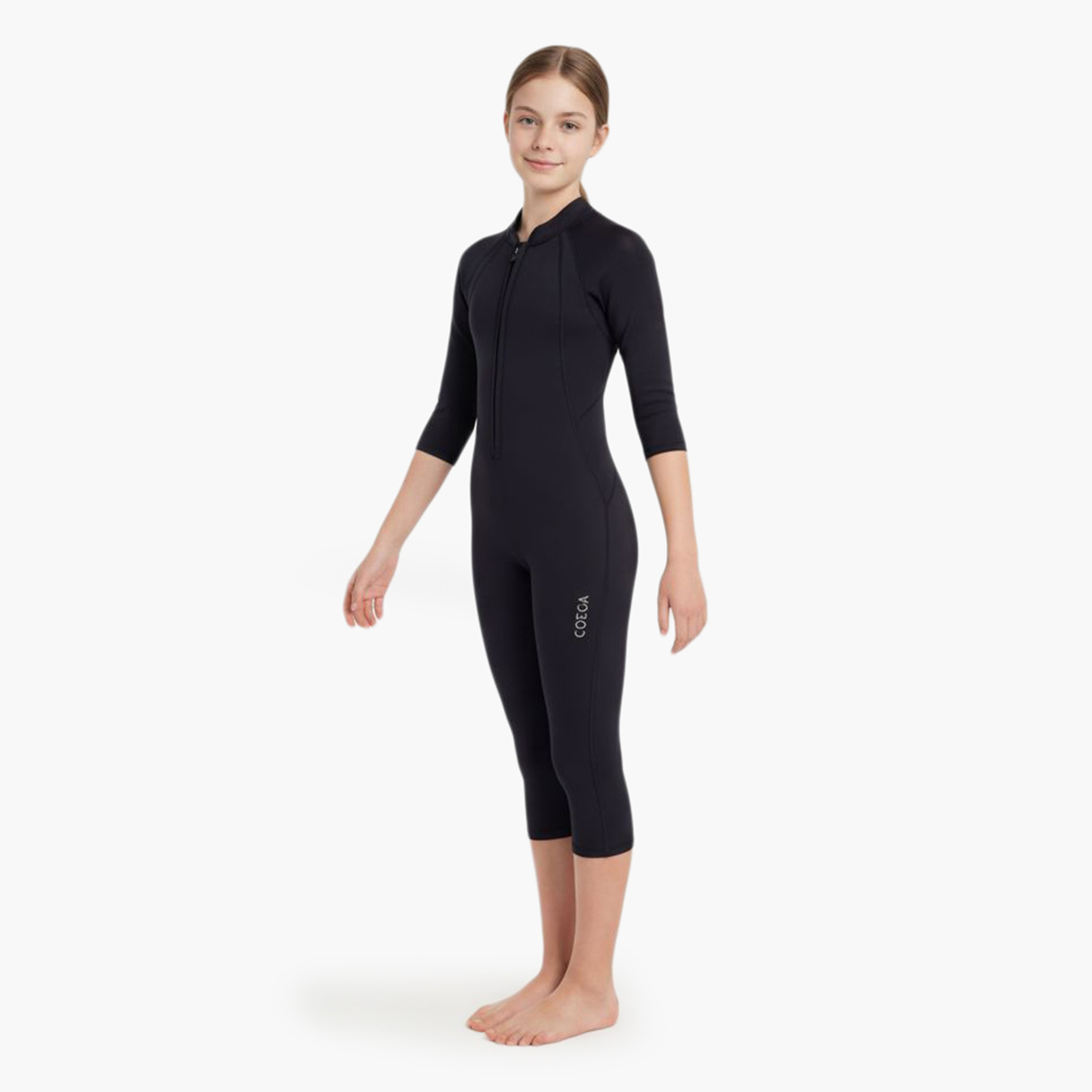 Coega Girls Slim-Kini 3/4 – Solid Black-girls-clothing-sportswear-swimwear-image-3