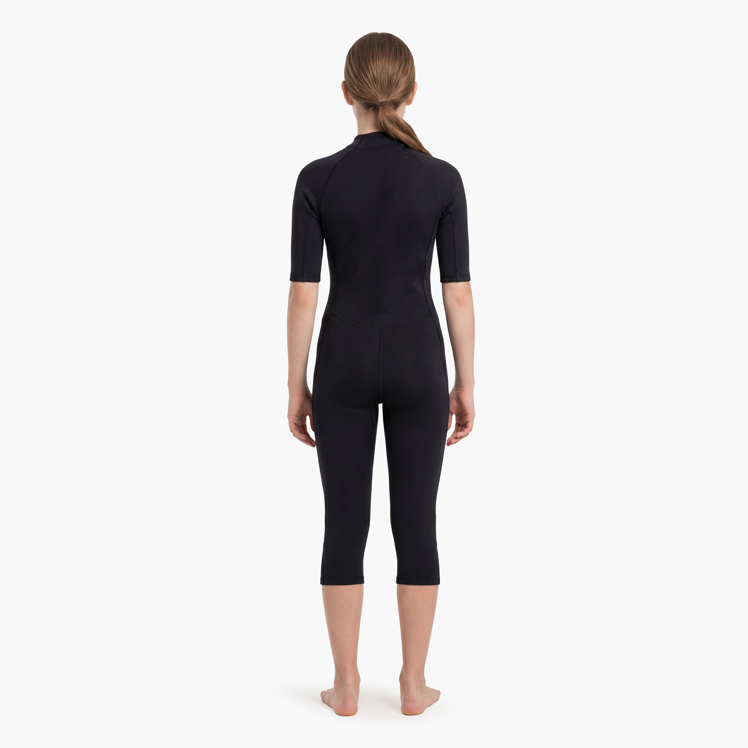 سويغا جيرلز سليم-كيني 3/4 – أسود صلب-girls-clothing-sportswear-swimwear-image-4