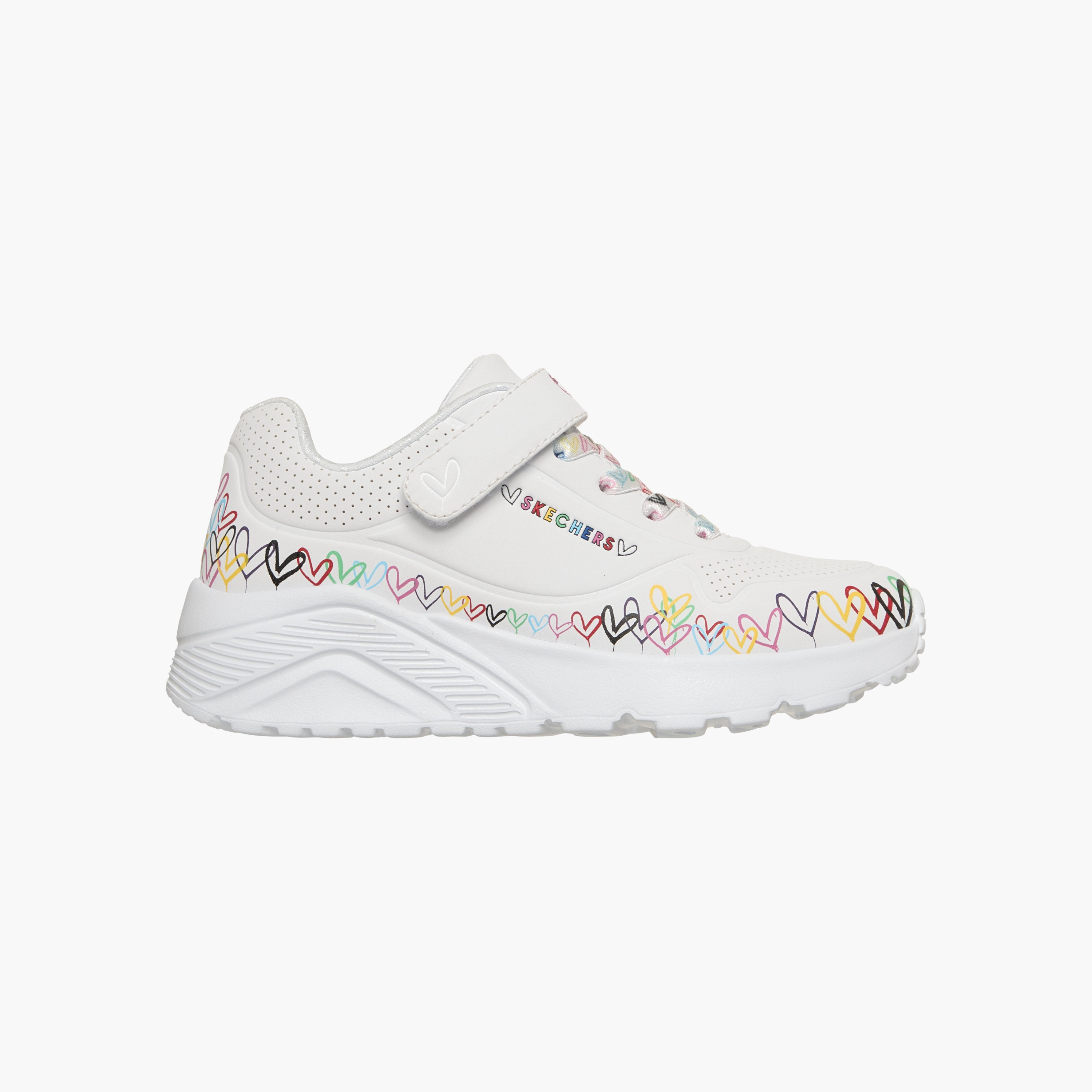 حذاء رياضي للكاحل للبنات أونو لايت بشريط إغلاق لاصق من سكيتشرز-girls-shoes-sneakers-image-1