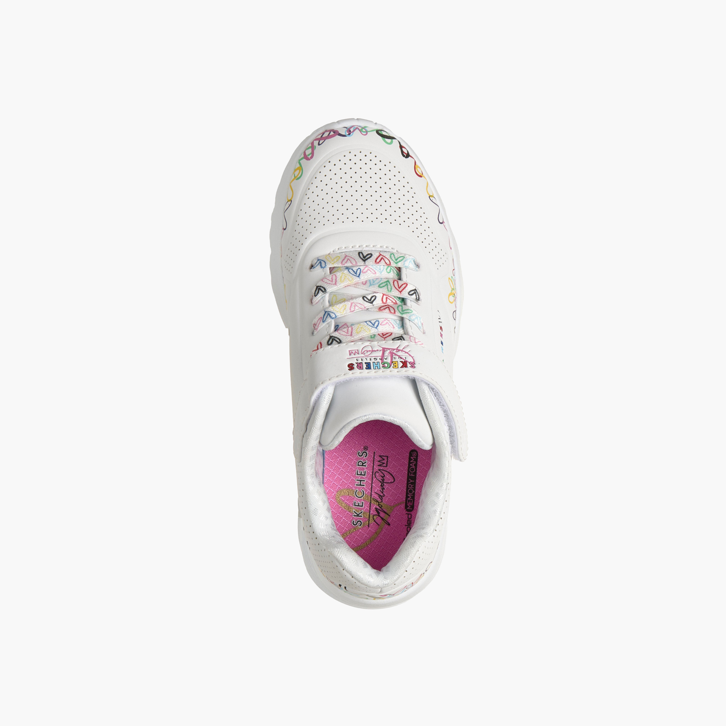 حذاء رياضي للكاحل للبنات أونو لايت بشريط إغلاق لاصق من سكيتشرز-girls-shoes-sneakers-image-2