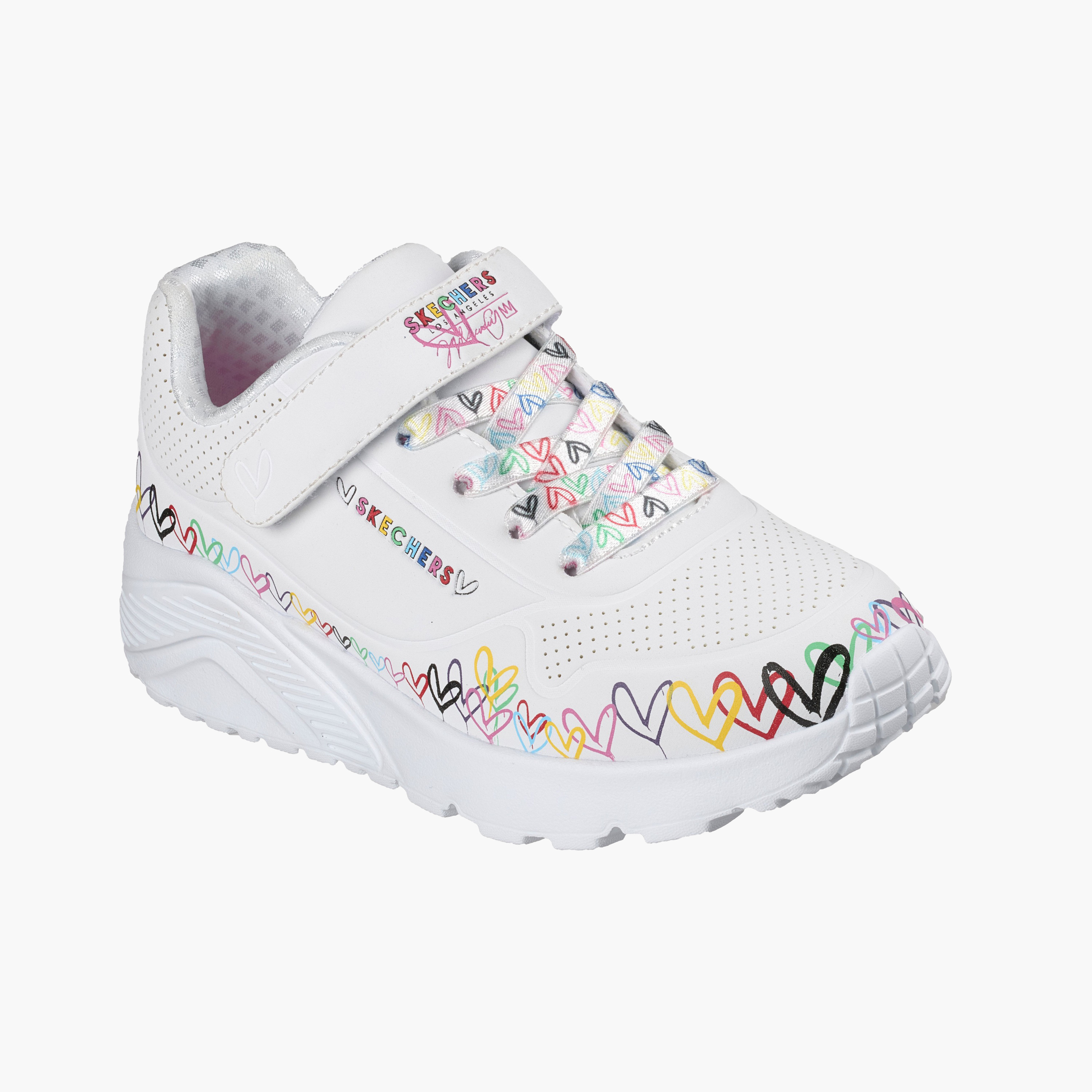 حذاء رياضي للكاحل للبنات أونو لايت بشريط إغلاق لاصق من سكيتشرز-girls-shoes-sneakers-image-5