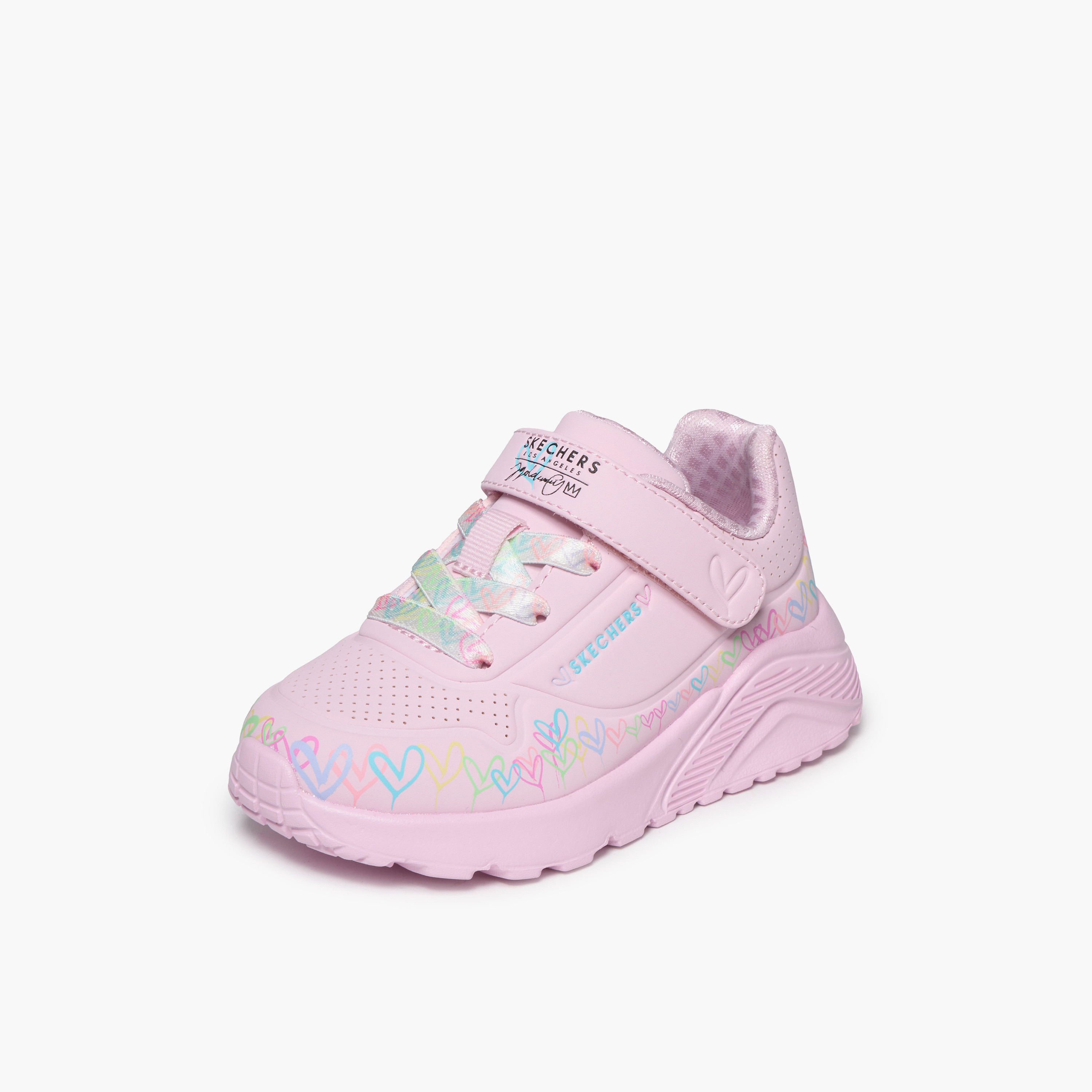 Skechers Girls UNO LITE Hook & Loop Sneakers-baby-girls-shoes-closedshoes-image-4