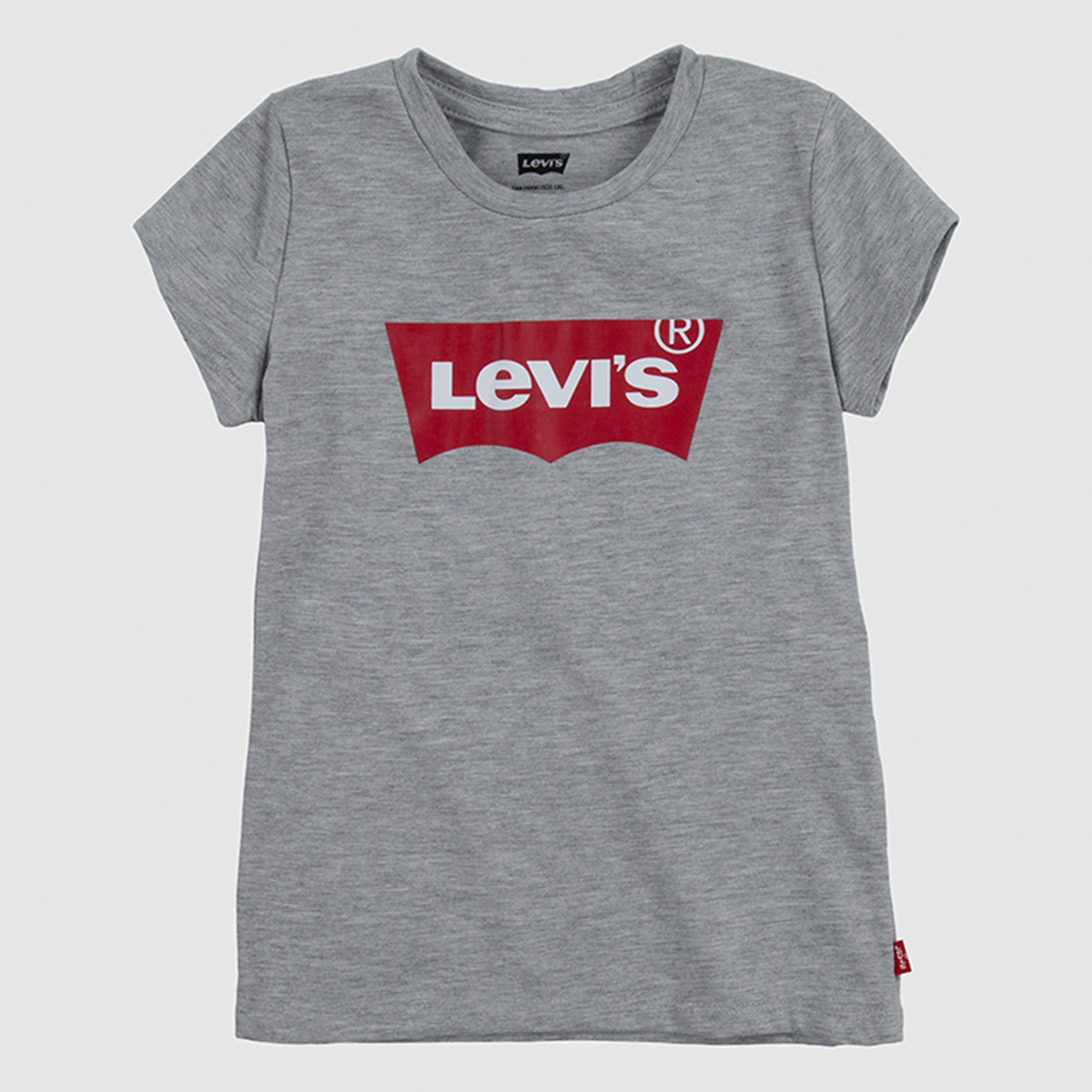 Levi's Girls Grey Logo Crew Neck Short Sleeves T-Shirt-girls-clothing-blousesandshirts-image-1