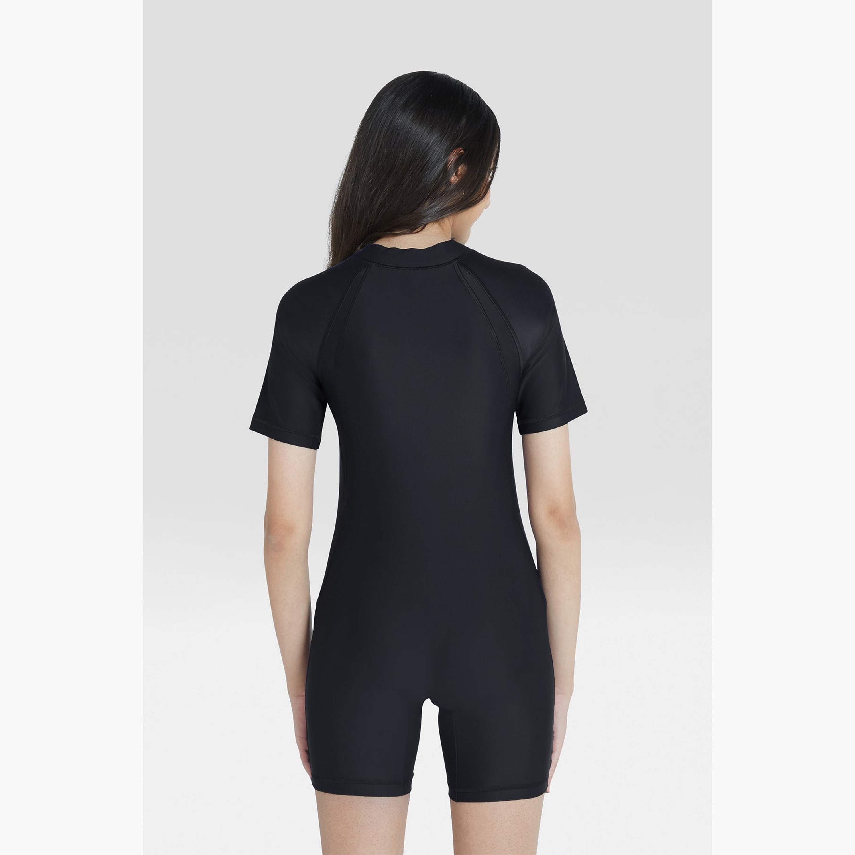 كويغا جيرلز سليم-كيني شورت – أسود متكامل-girls-clothing-sportswear-swimwear-image-3