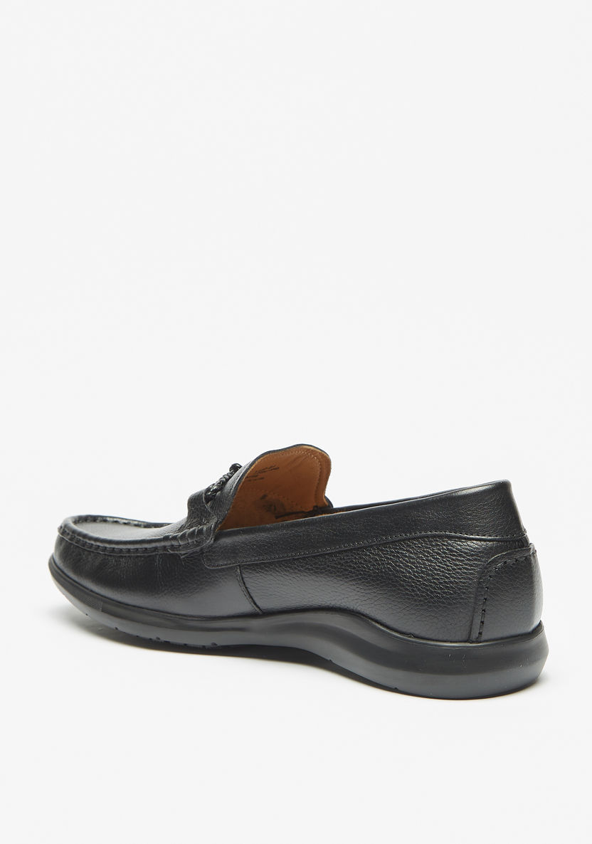 Le Confort Solid Slip-On Moccasins with Bow Detail-Moccasins-image-1