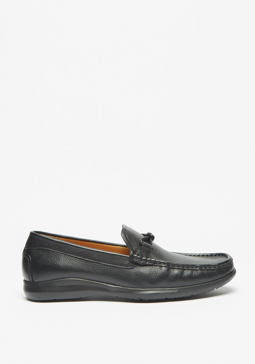 Le Confort Solid Slip-On Moccasins with Bow Detail-Moccasins-image-2